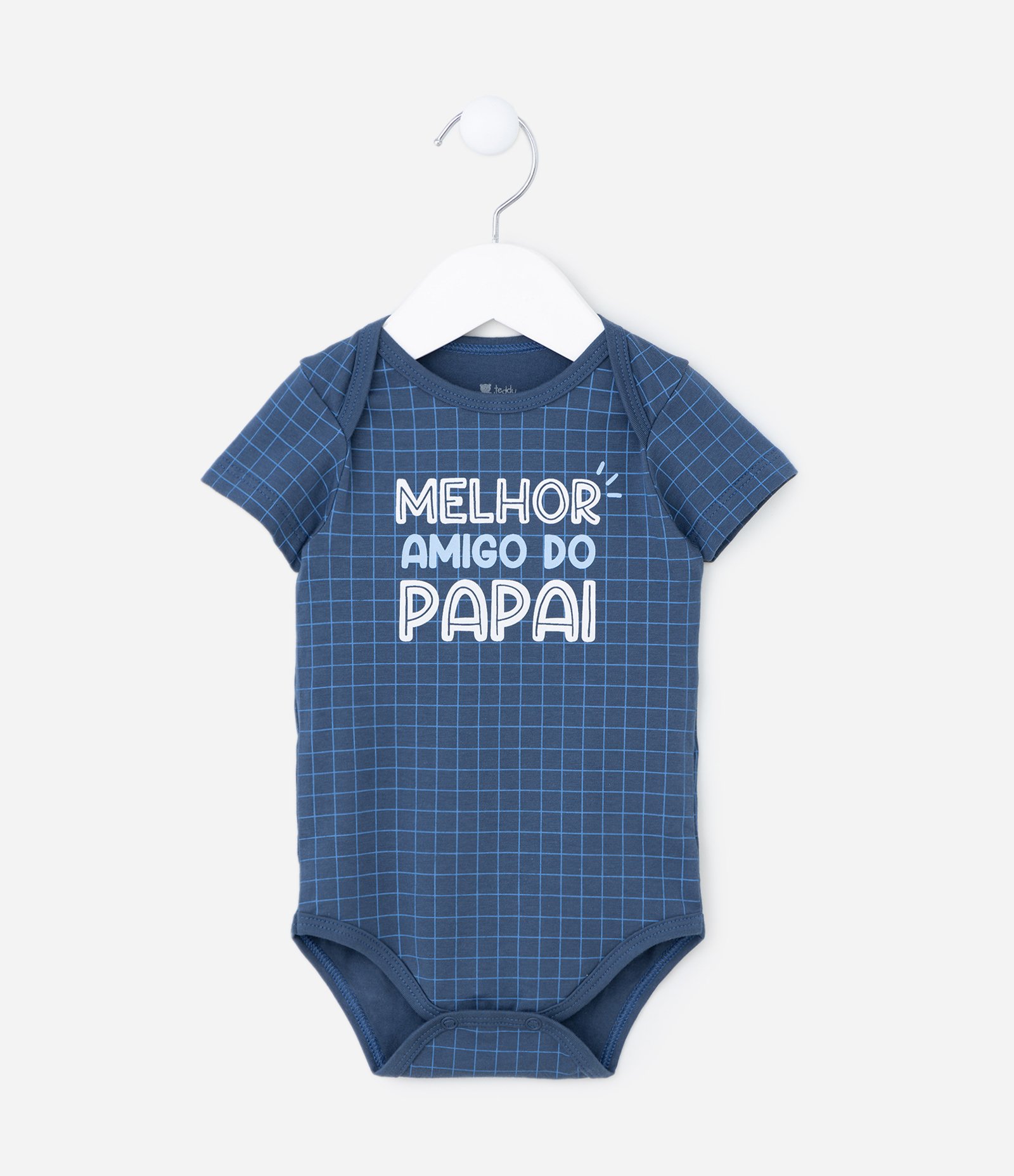 Body Infantil com Lettering Melhor Amigo do Papai - Tam 0 a 18 meses Azul 2