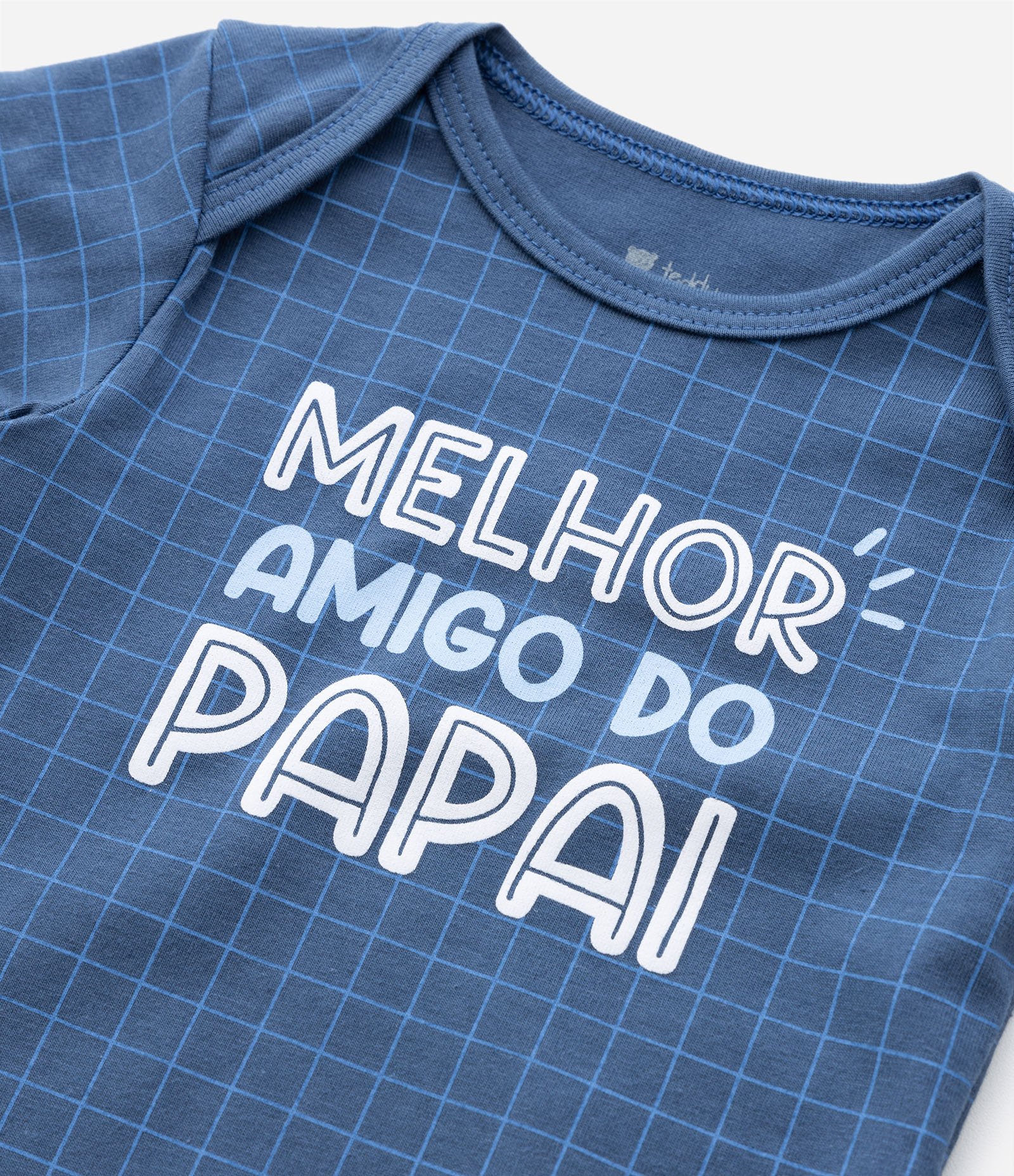 Body Infantil com Lettering Melhor Amigo do Papai - Tam 0 a 18 meses Azul 7