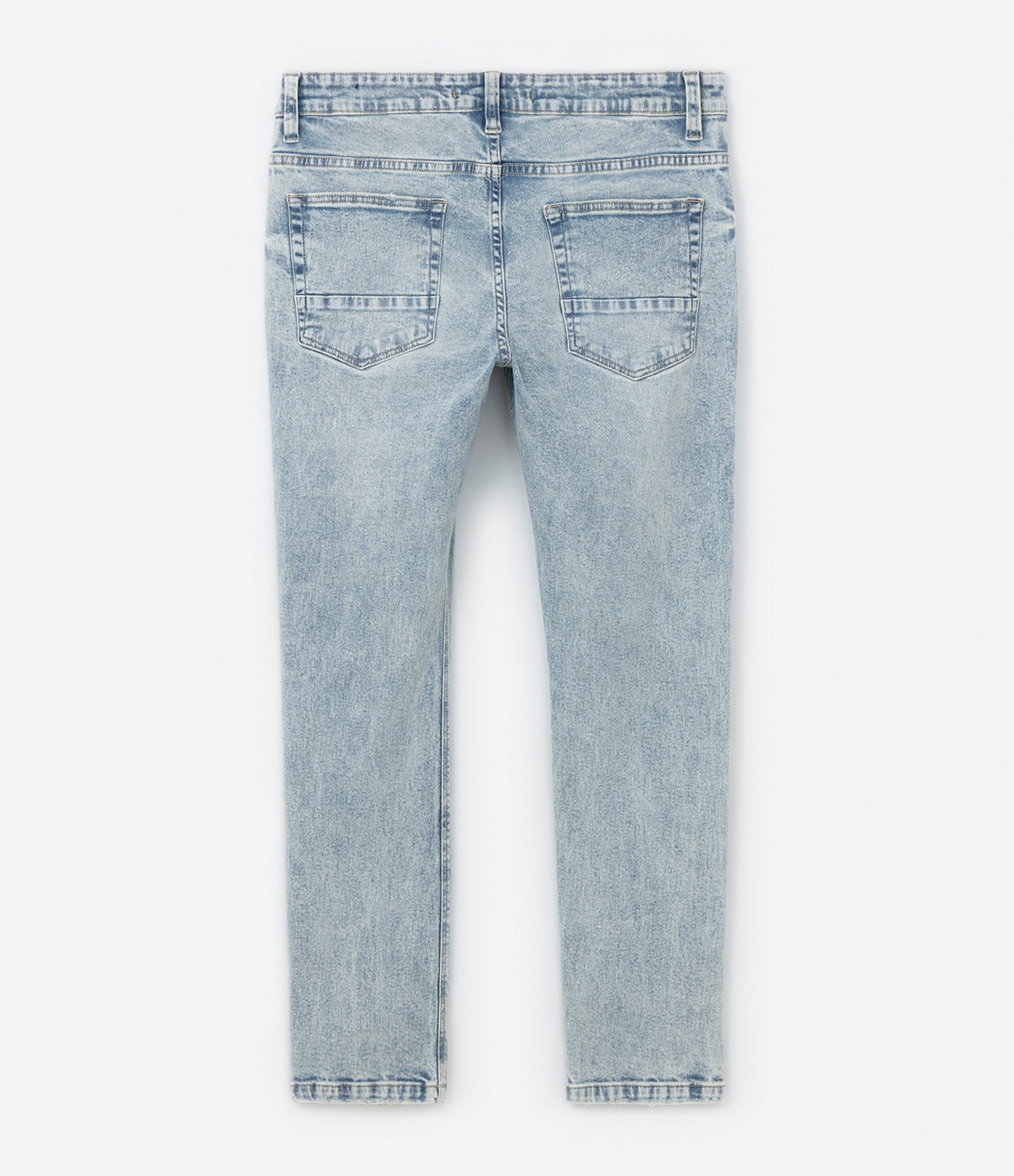 Calça Skinny Marmorizada com Lavagem Dirty Azul Claro 6