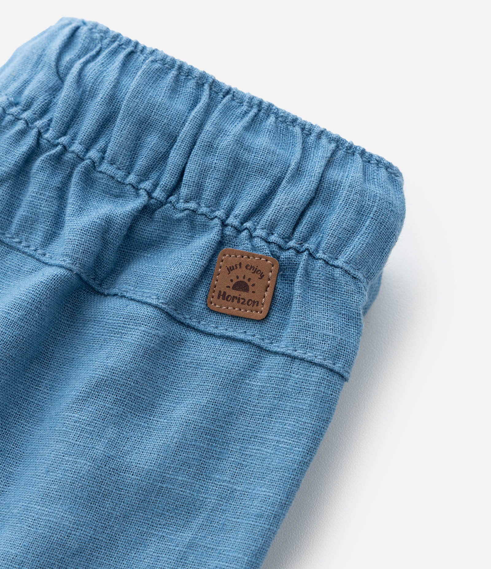 Bermuda Infantil em Linho com Bolsinho - Tam 1 a 5 Anos Azul 4