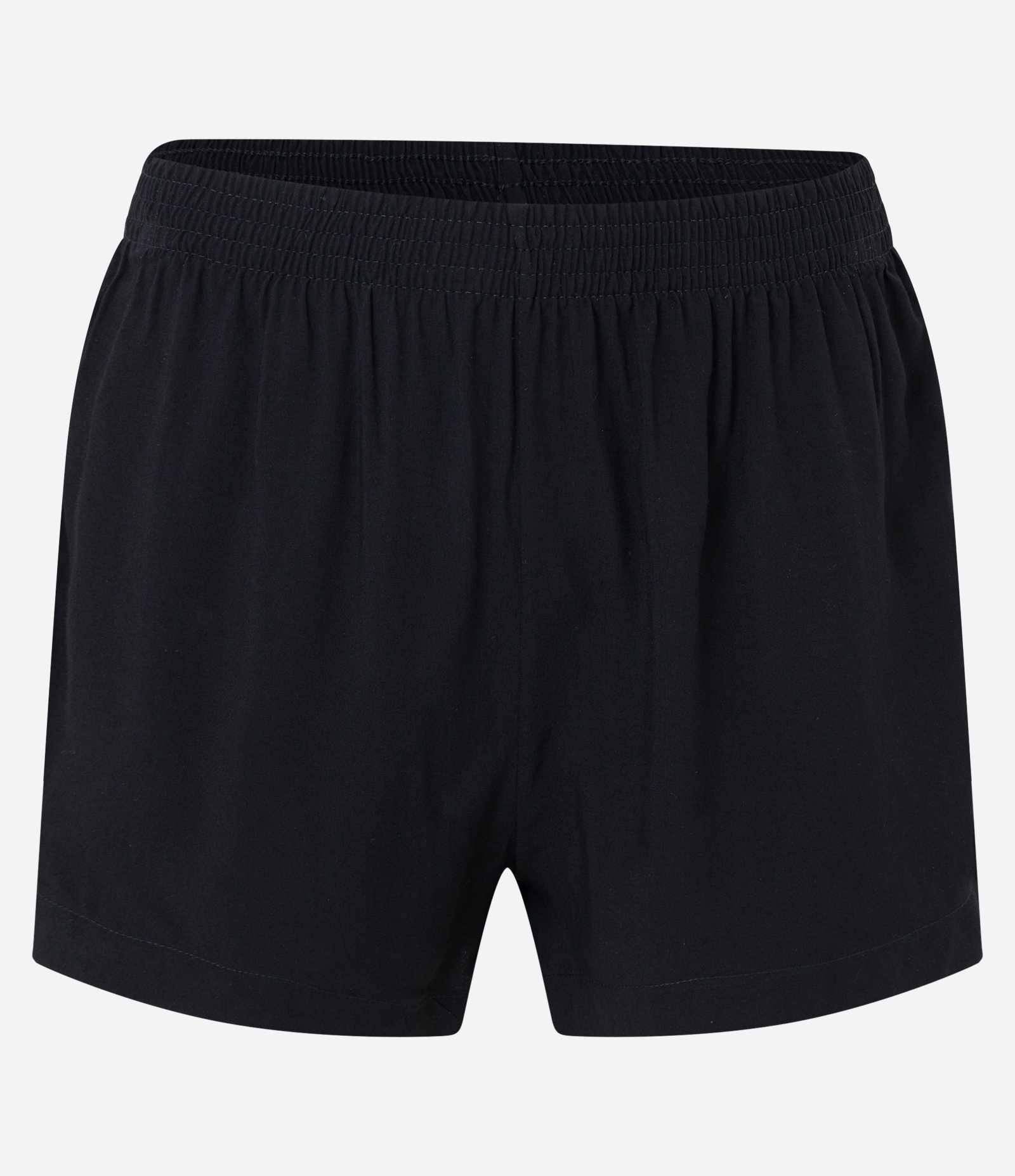 Pijama Short Doll com Bolsinho e Viés Contrastante Preto/Off White 7