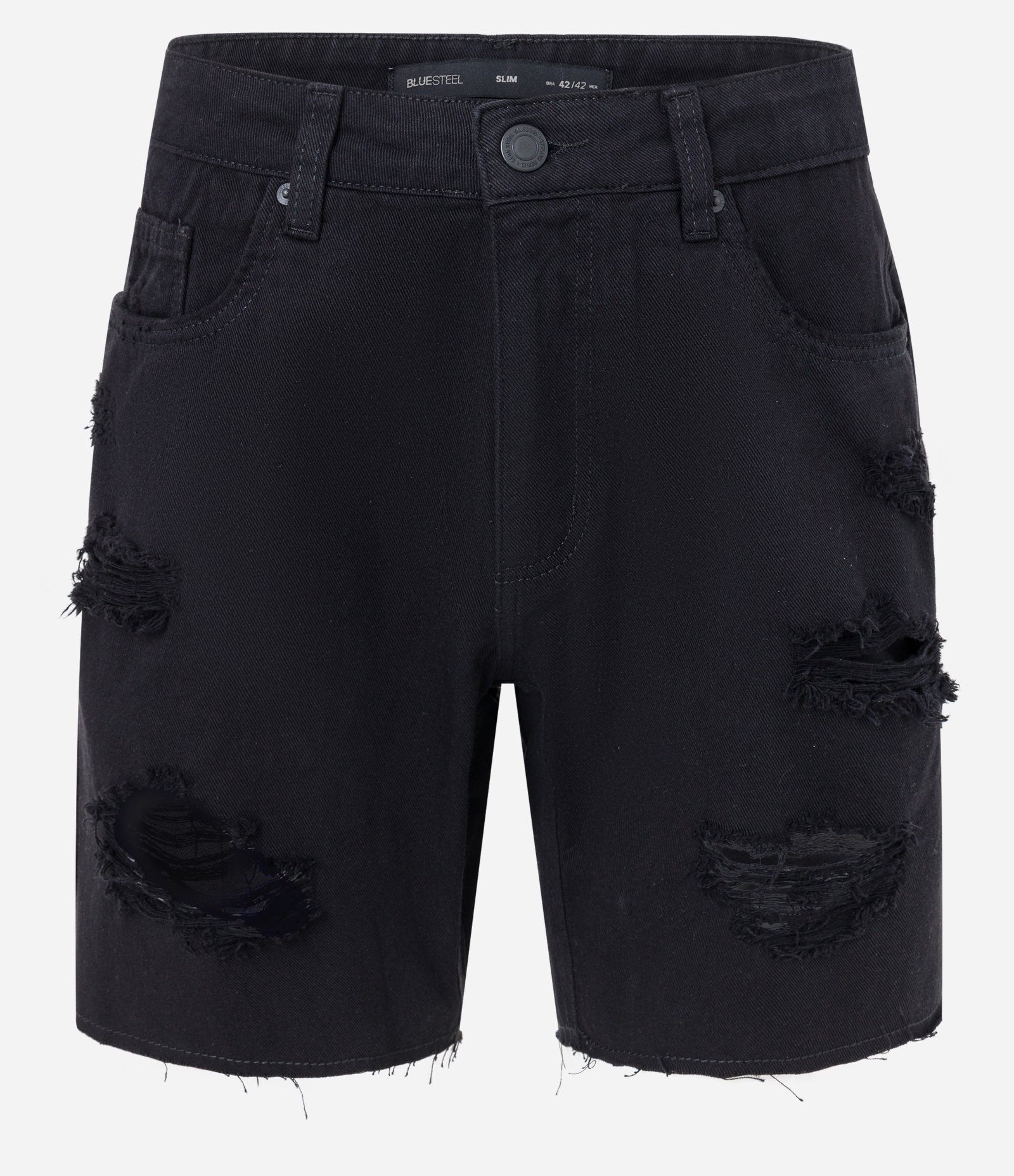 Bermuda Destroyed em Sarja com Barra a Faca Preto 5