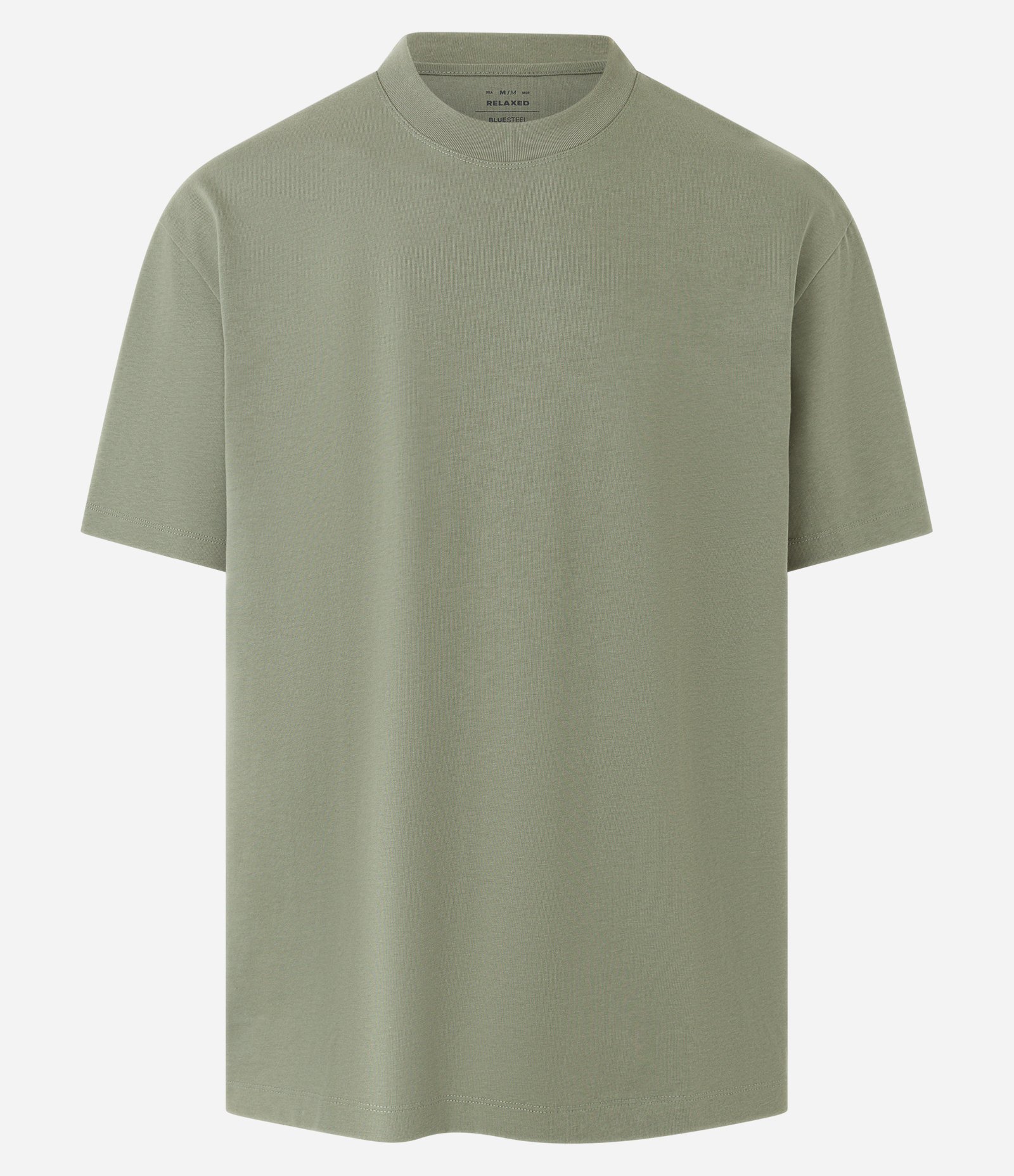 Camiseta Relaxed em Algodão com Efeito Pesado Verde 5