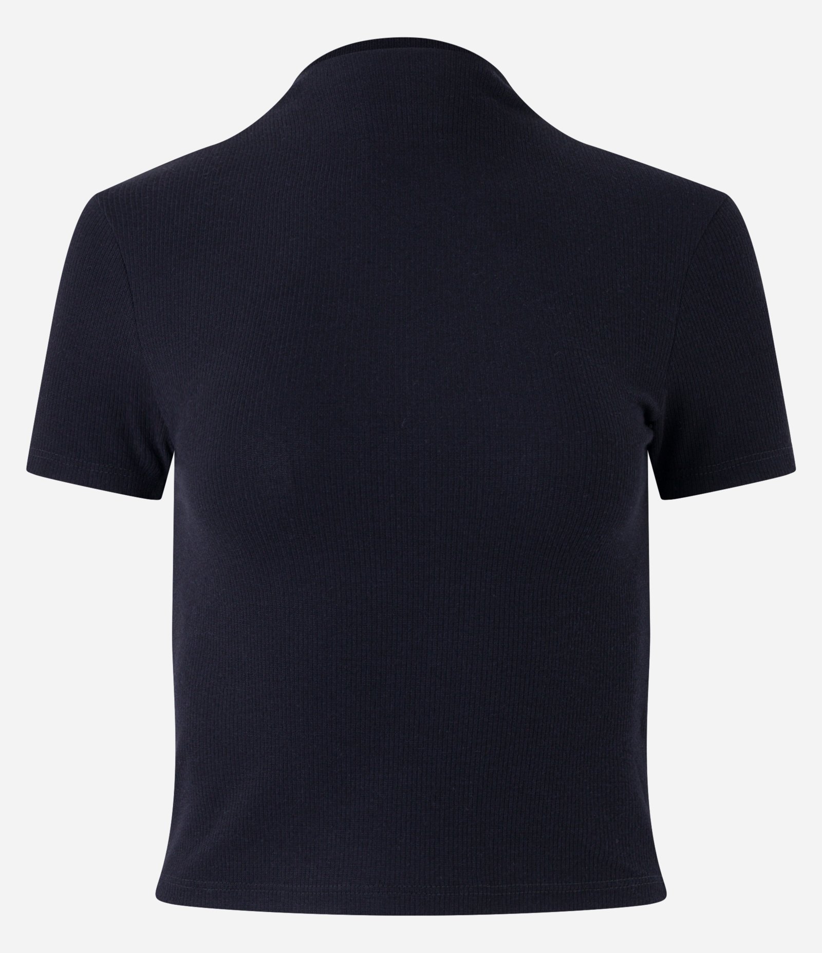 Blusa em Ribana com Golinha Alta Inteira Preto 4