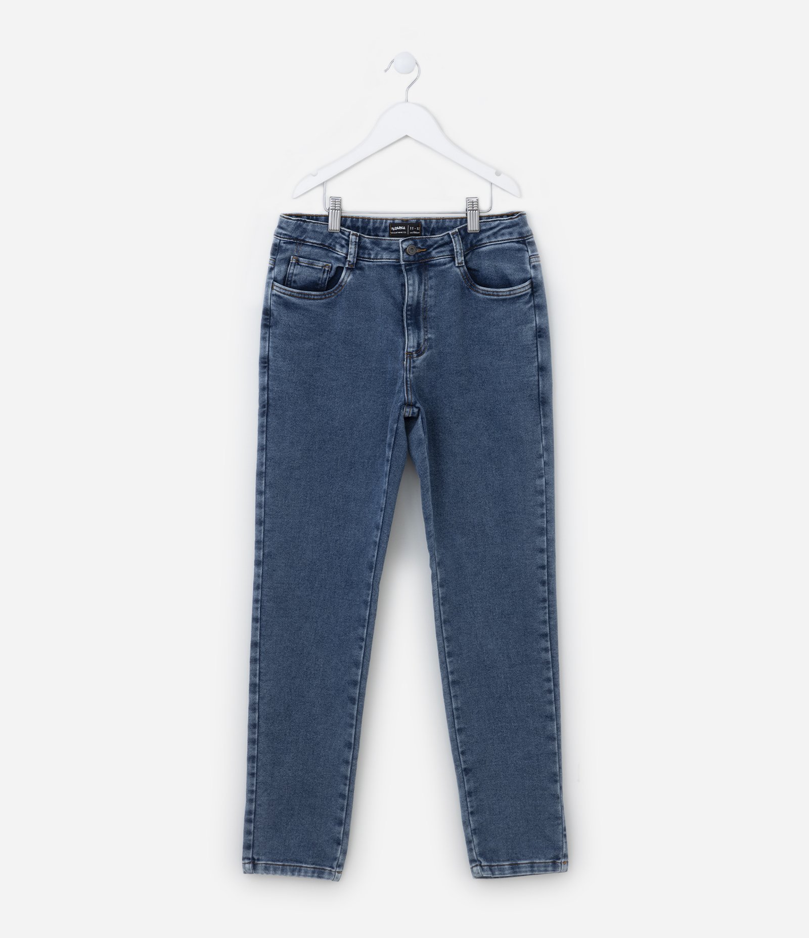 Calça Comfort Infantil em Jeans Marmorizado - Tam 5 a 14 anos Azul 2