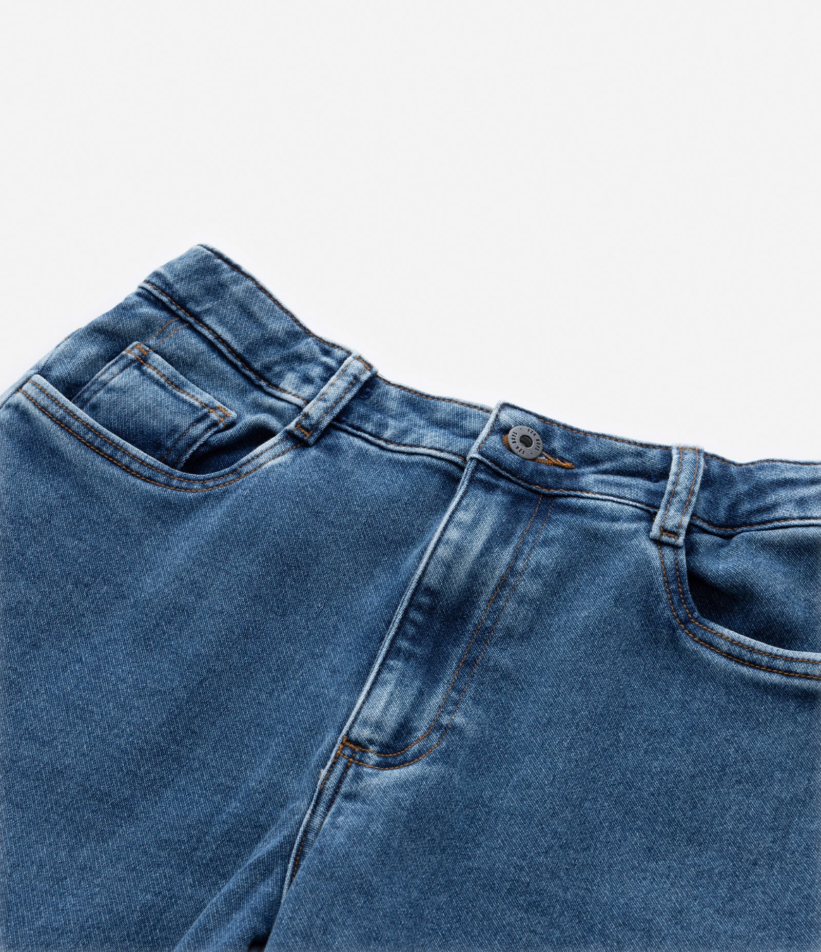 Calça Comfort Infantil em Jeans Marmorizado - Tam 5 a 14 anos Azul 4