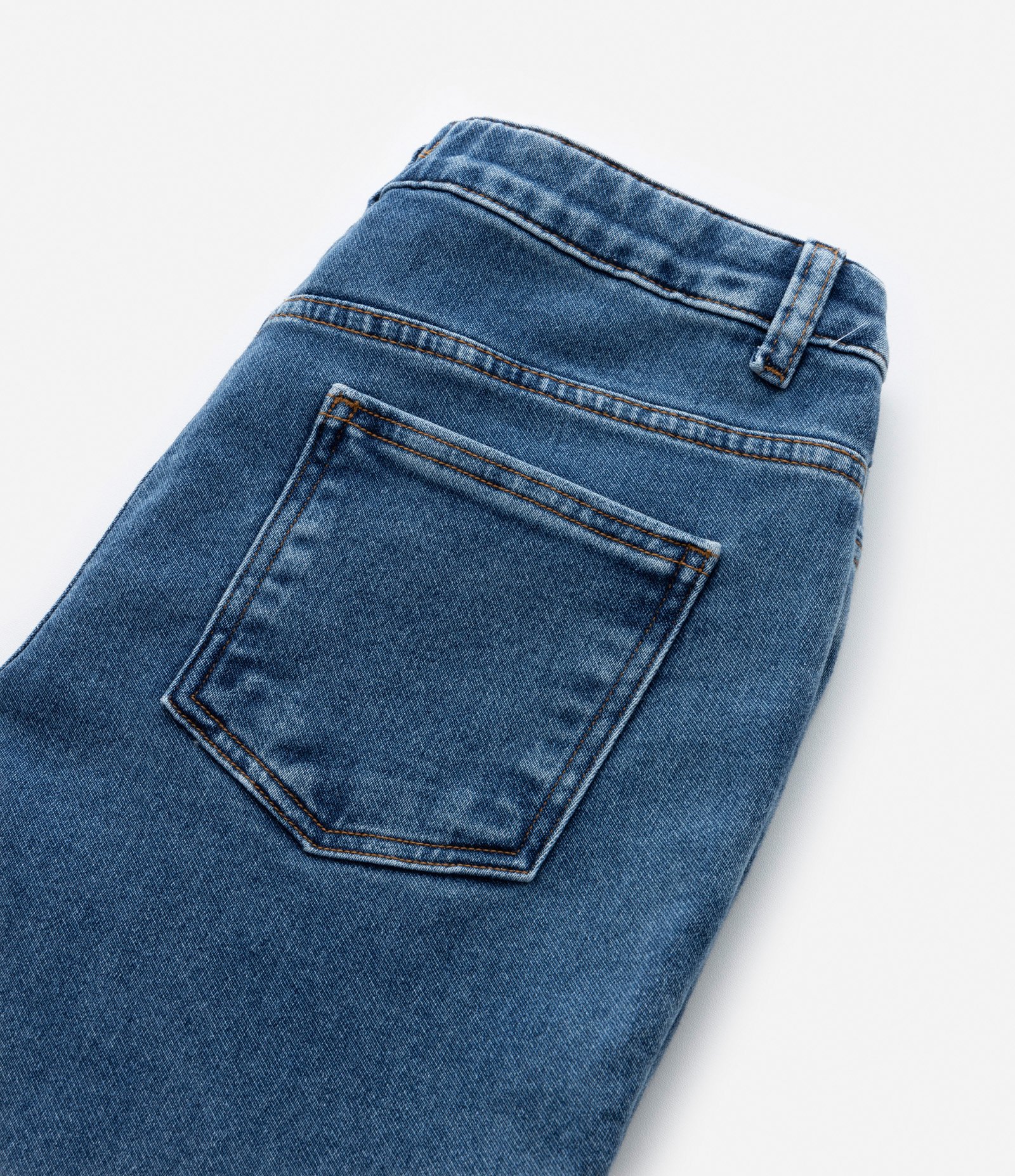 Calça Comfort Infantil em Jeans Marmorizado - Tam 5 a 14 anos Azul 6