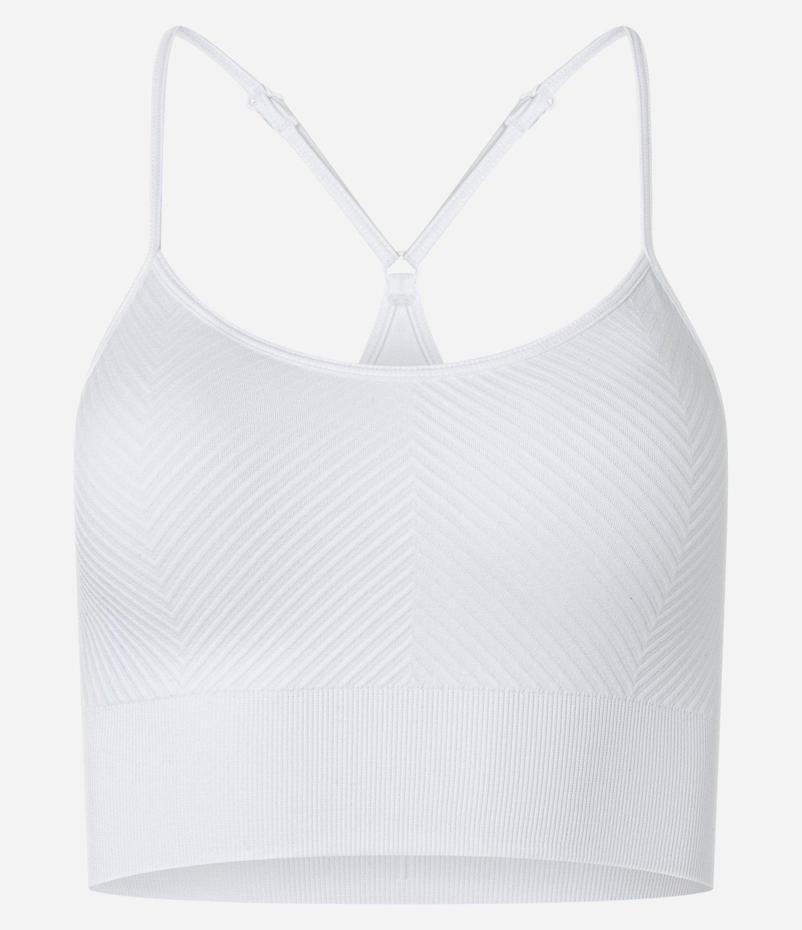 Top Esportivo com Bojo Texturizado e Sem Costura Branco 5