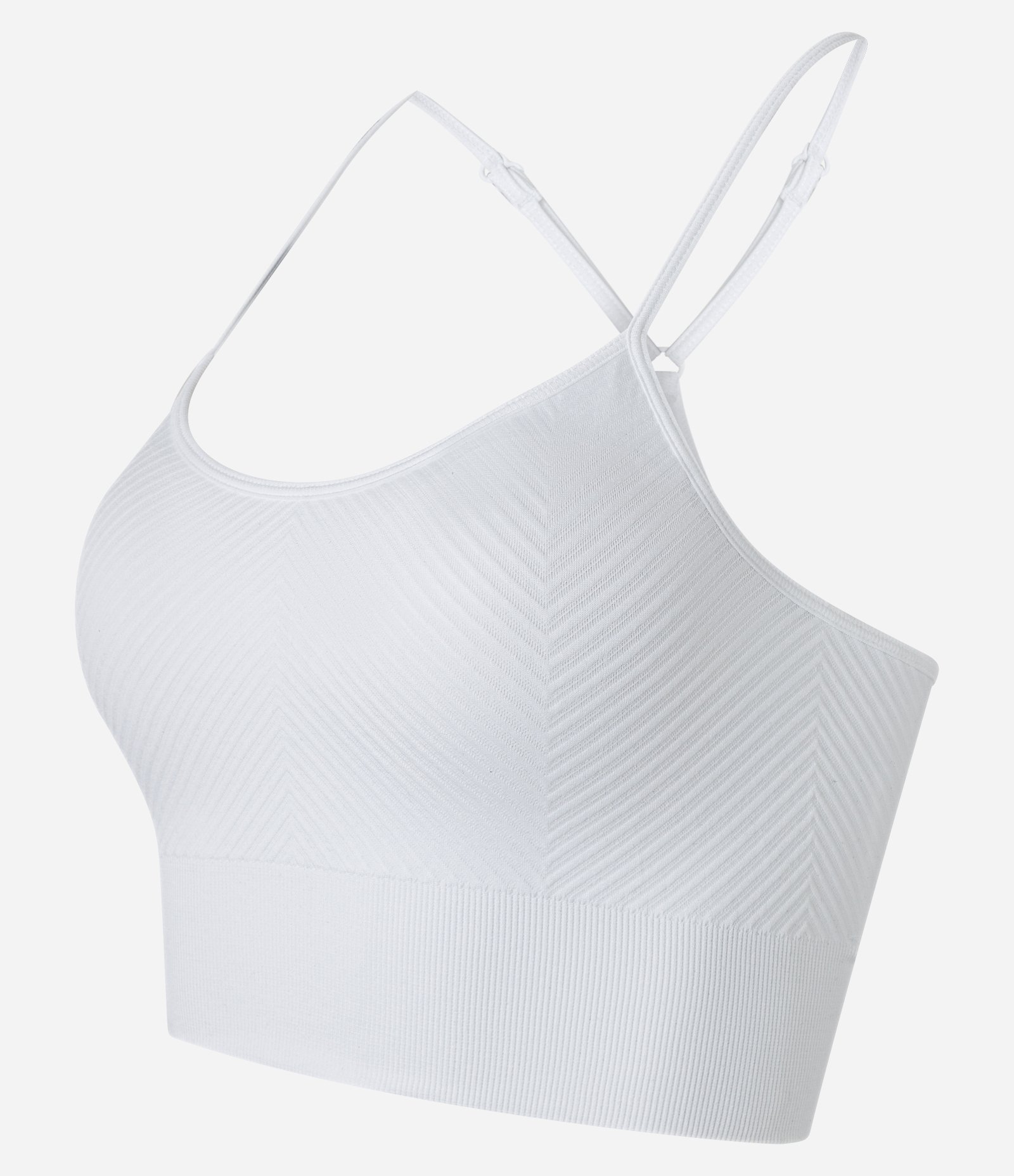 Top Esportivo com Bojo Texturizado e Sem Costura Branco 6