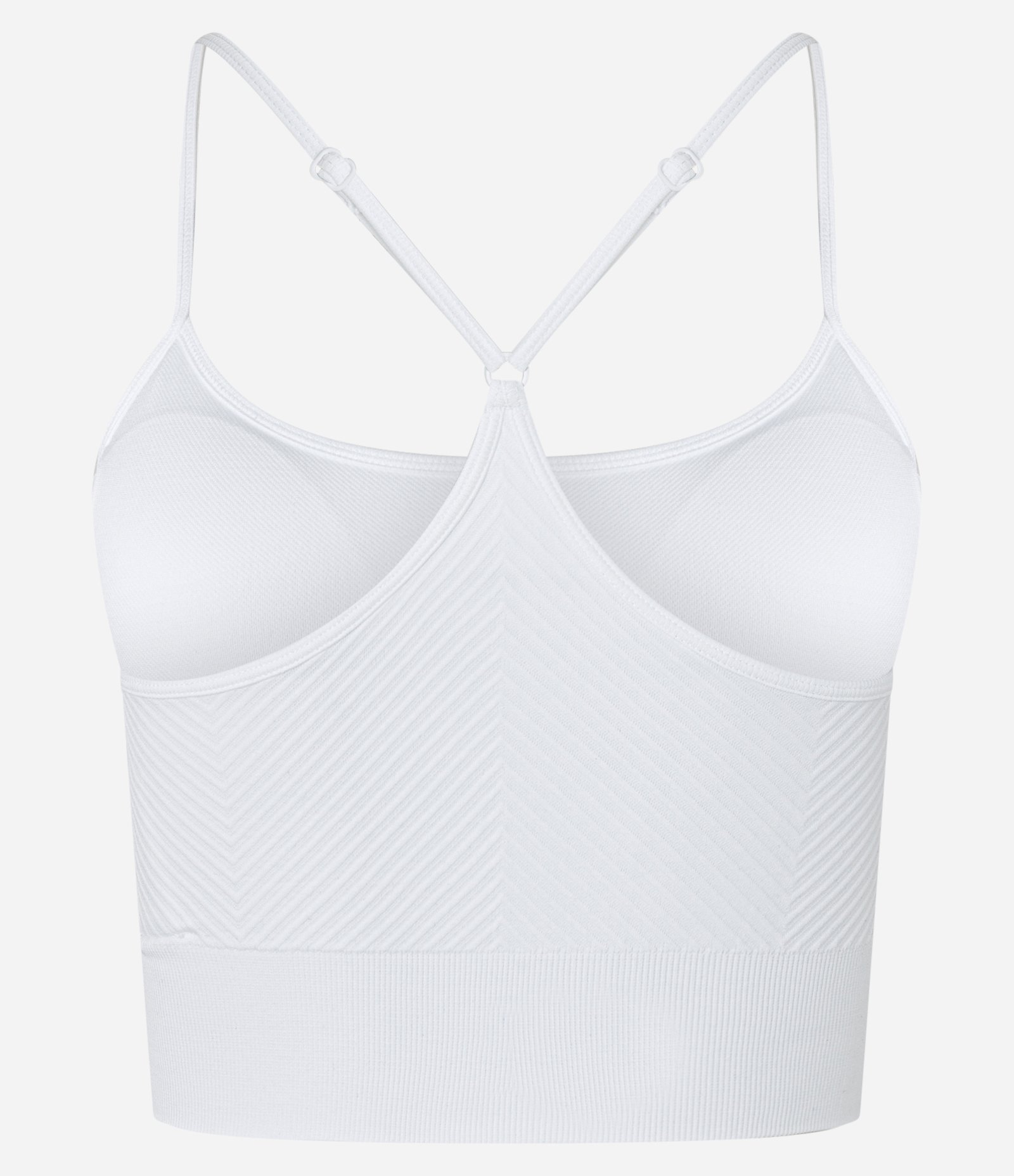 Top Esportivo com Bojo Texturizado e Sem Costura Branco 7
