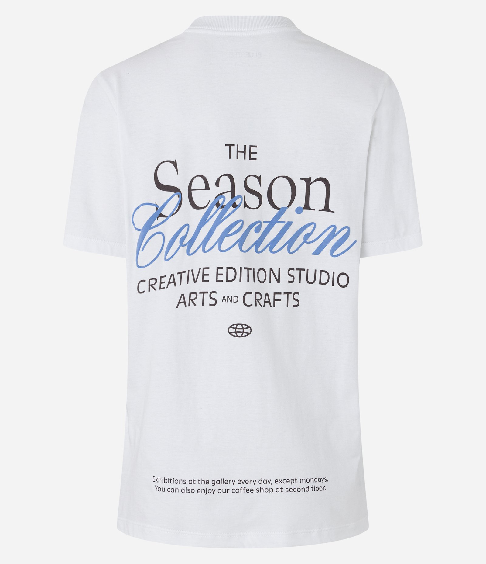 Camiseta Alongada em Algodão e com Lettering The Season Branco 8