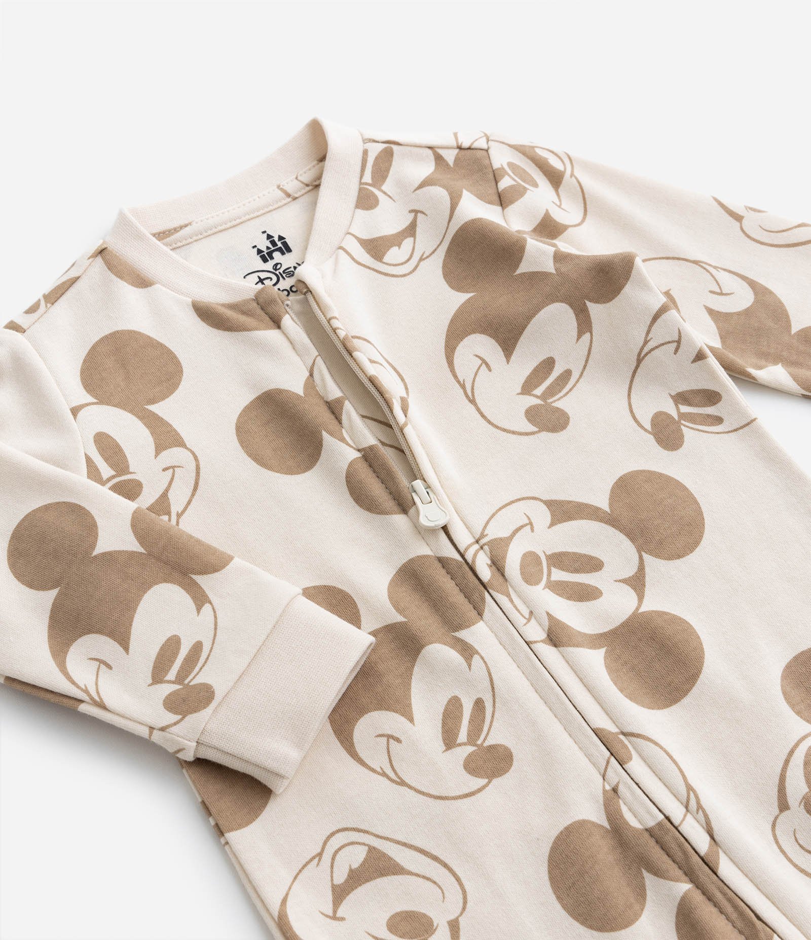 Macacão Infantil em Suedine com Estampa do Mickey - Tam 0 a 18 meses Marrom 6