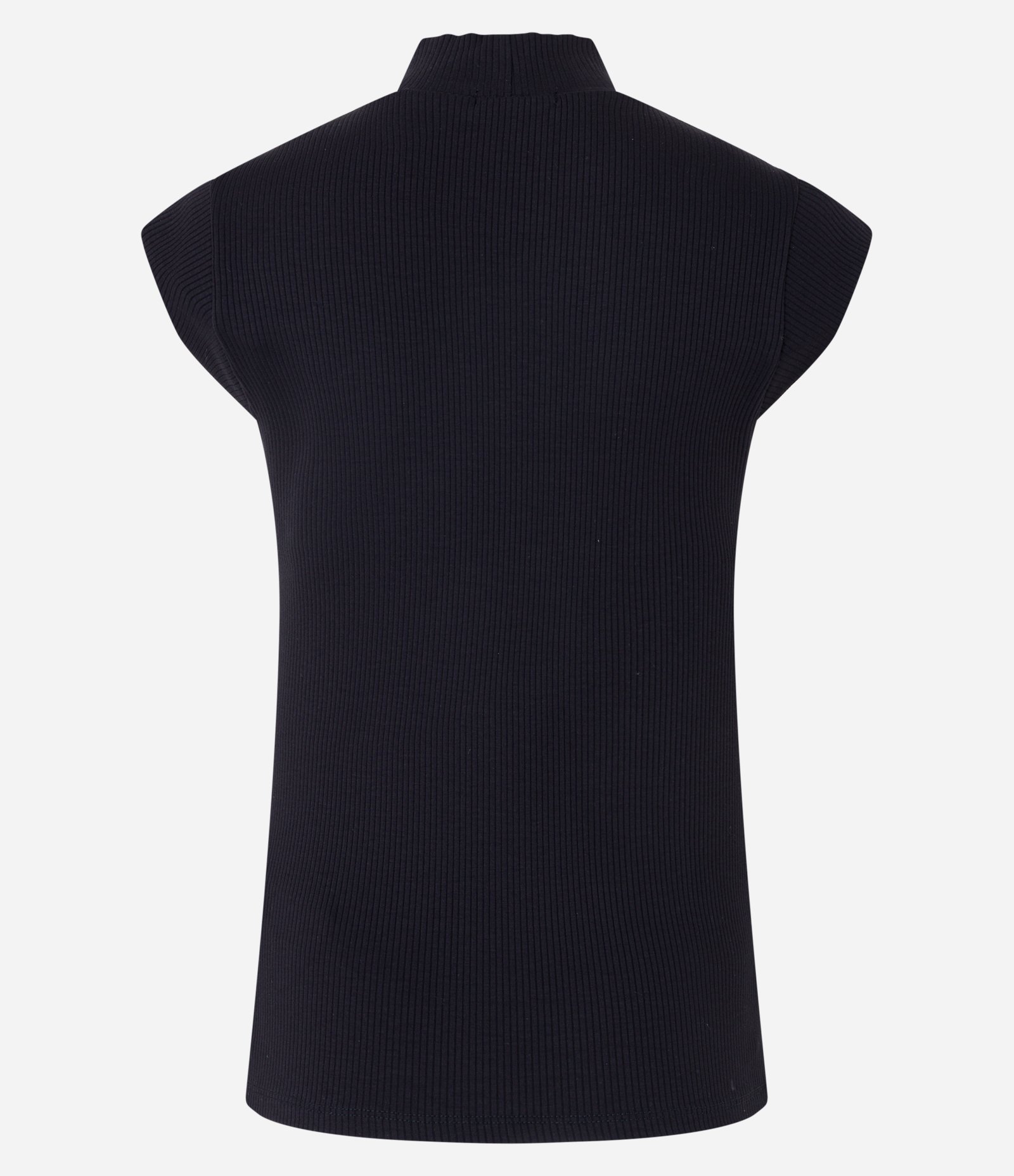 Blusa Ajustada em Ribana com Golinha e Texturas Preto 7