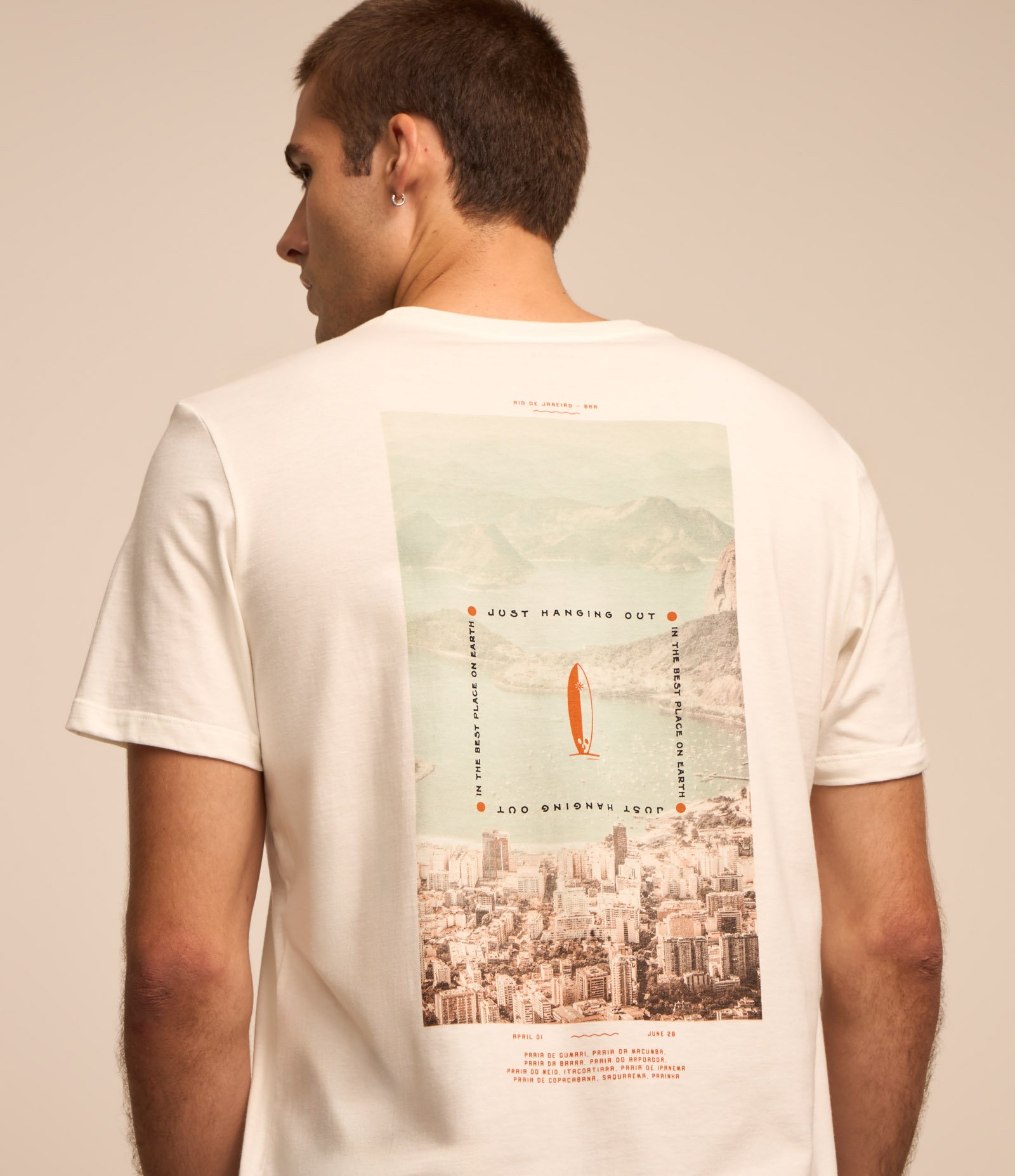 Camiseta Comfort em Algodão com Estampa Photoprint Branco 1
