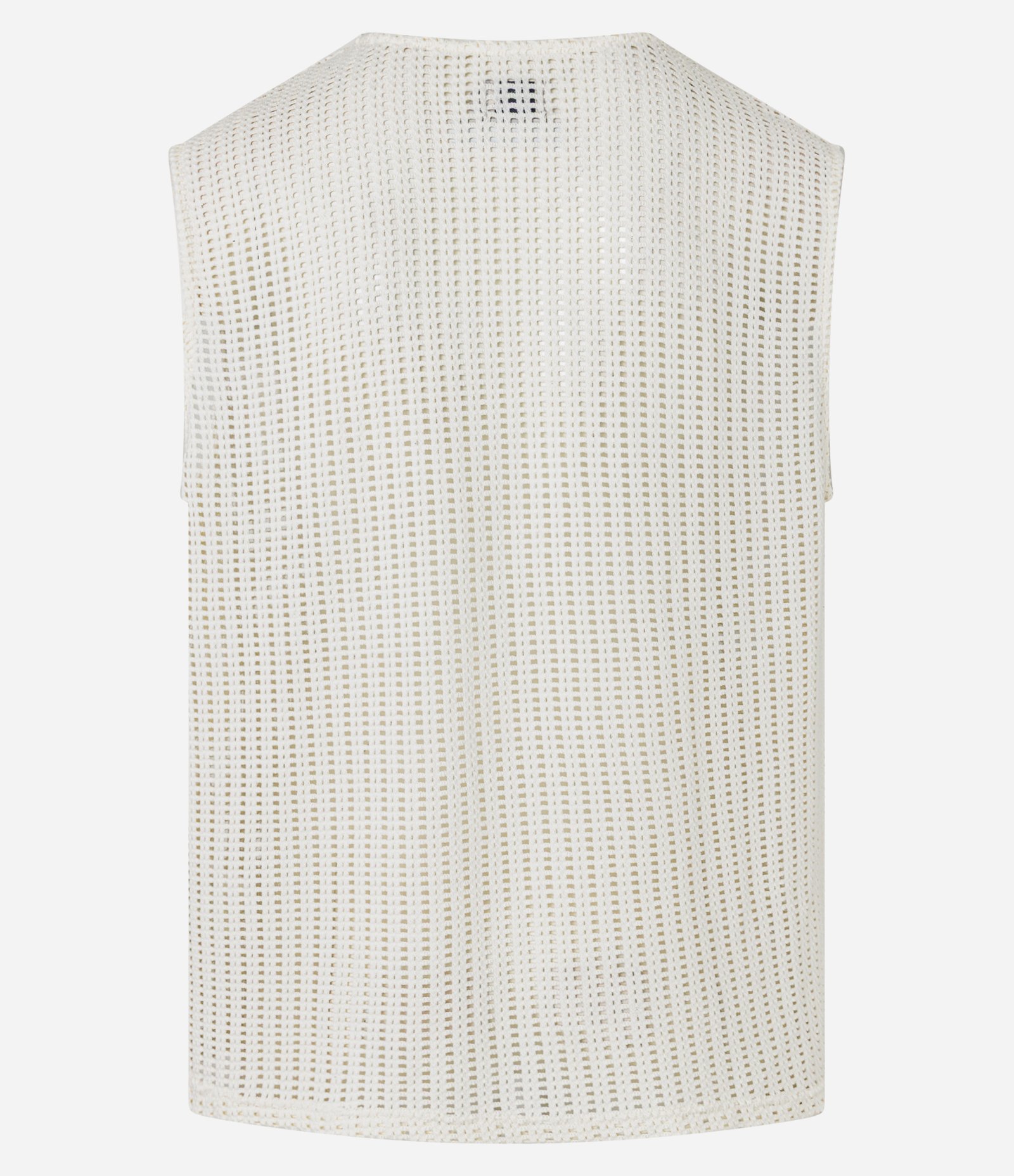 Regata Regular em Algodão com Textura Rendada Off White 9