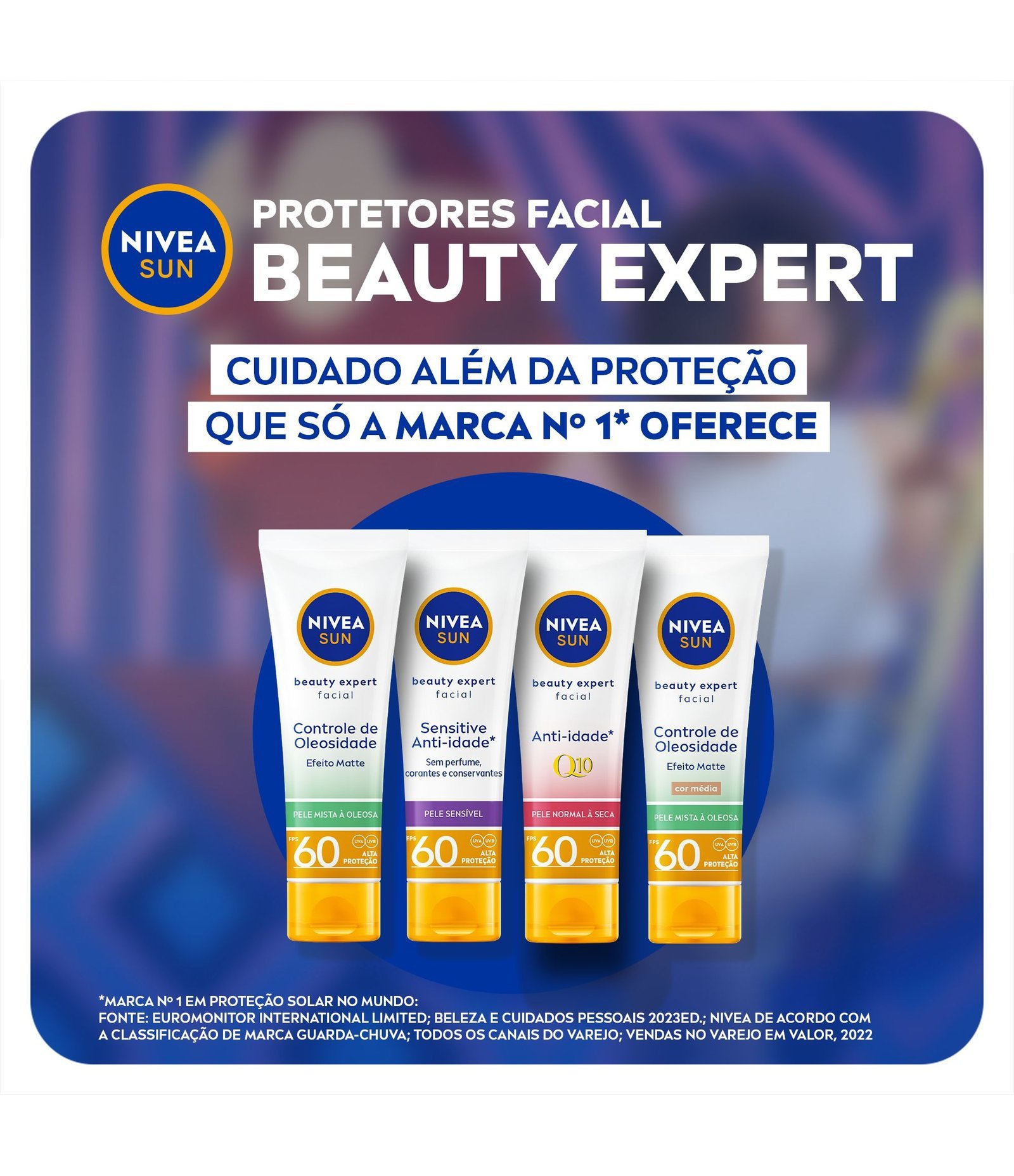 Protetor Solar UV Face Q10 Anti-Idade FPS60 50ml Nivea Sun 50ml 6