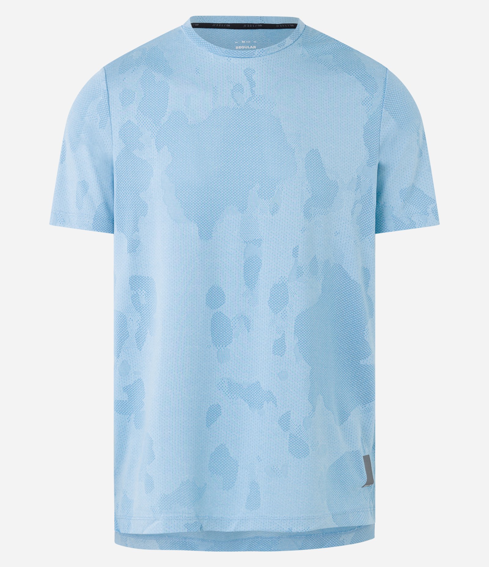 Camiseta Esportiva com Textura Jacquard Azul 5