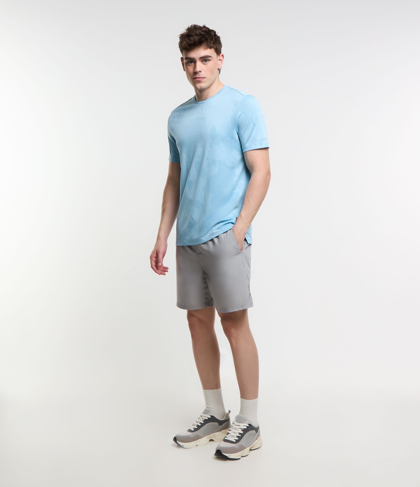 Camiseta Esportiva com Textura Jacquard Azul 2