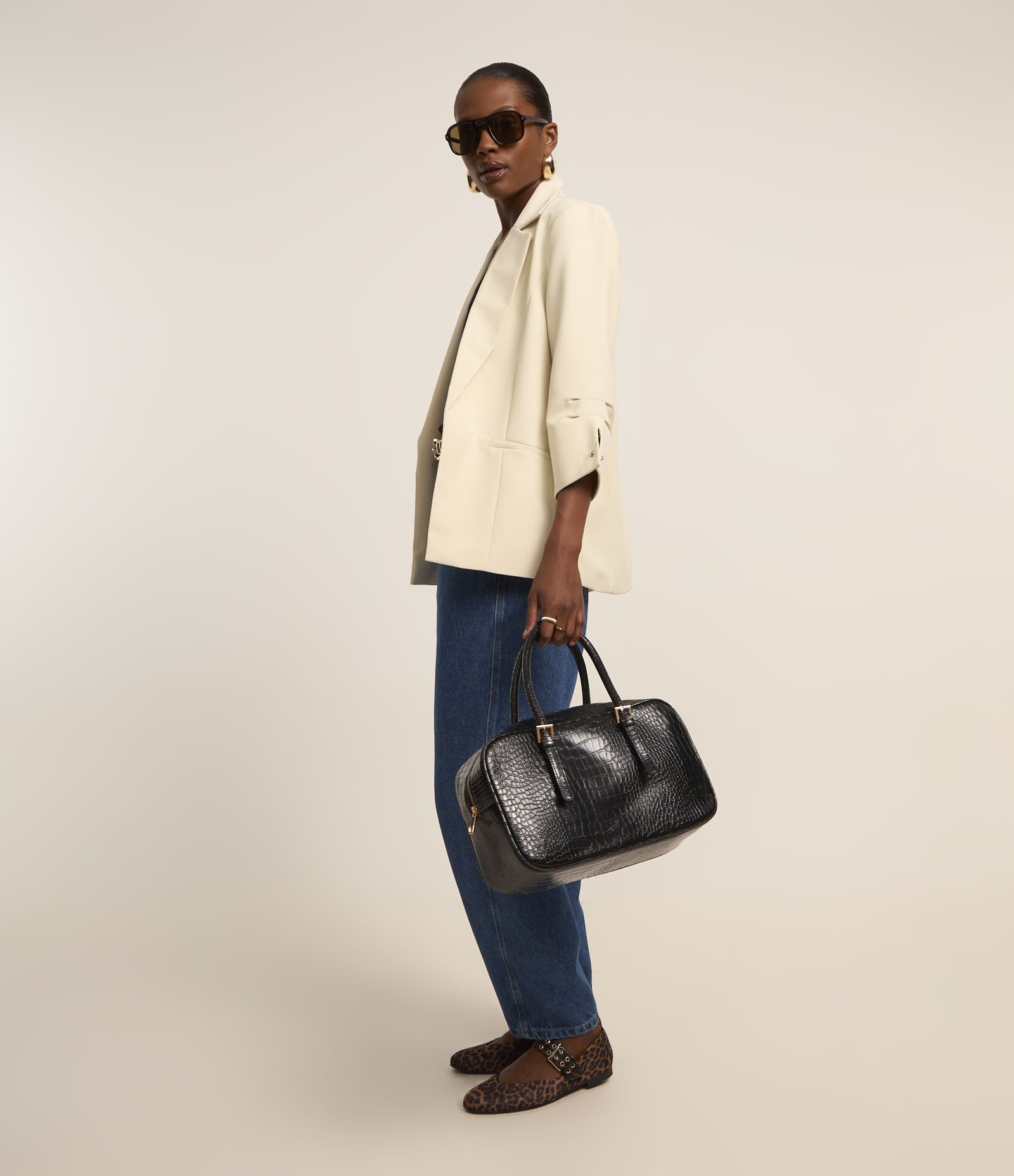 Blazer Alfaiatado com Pregas na Manga Off White 4