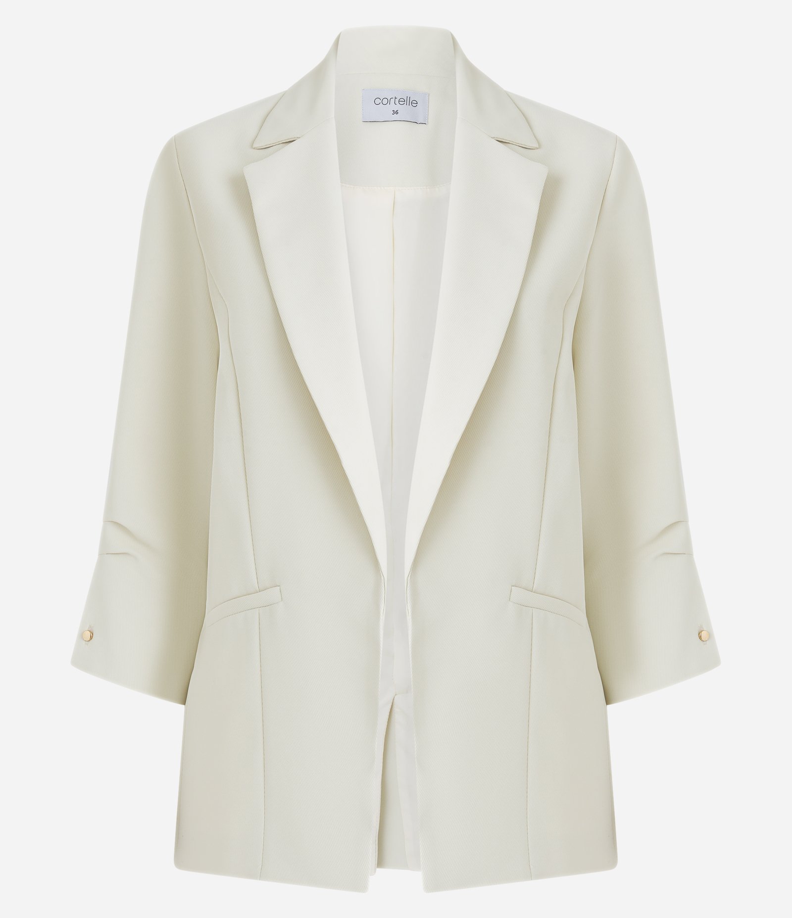 Blazer Alfaiatado com Pregas na Manga Off White 8
