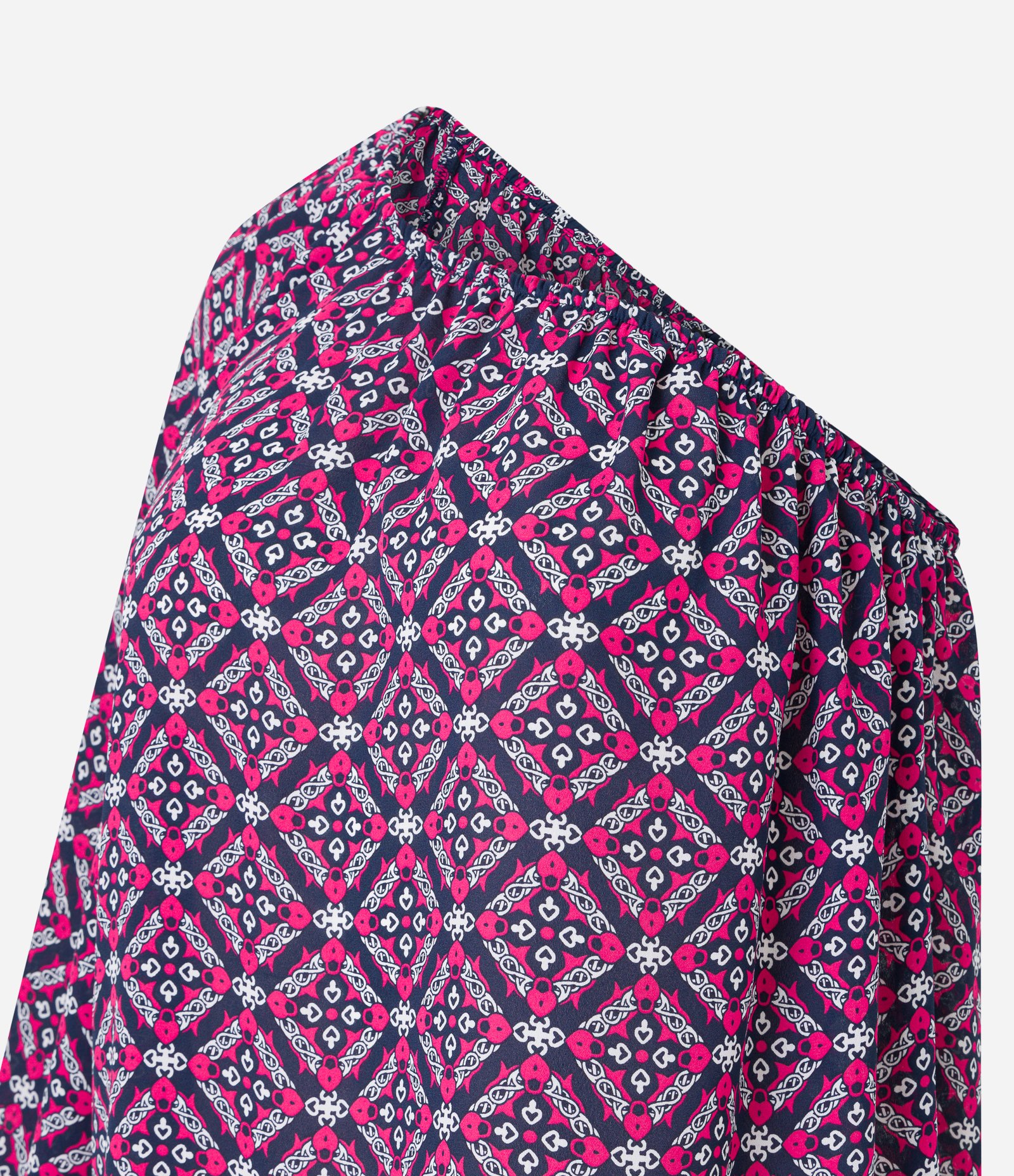 Blusa Ombro Só em Crepe com Estampa Arabescos Roxo 6