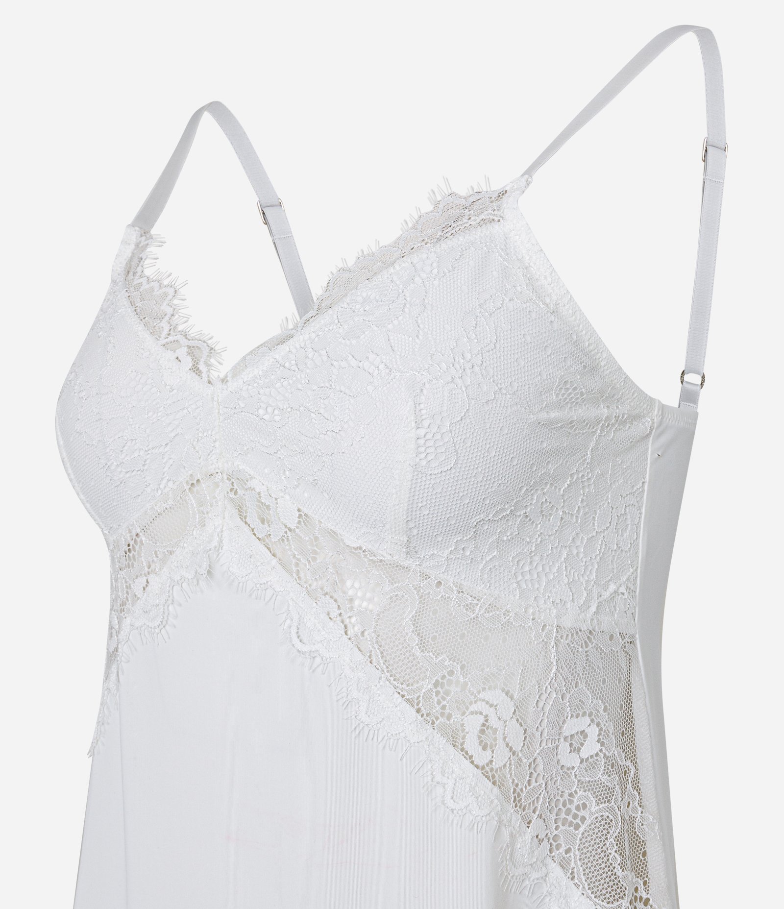 Camisola de Alça em Microfibra com Renda no Busto 5