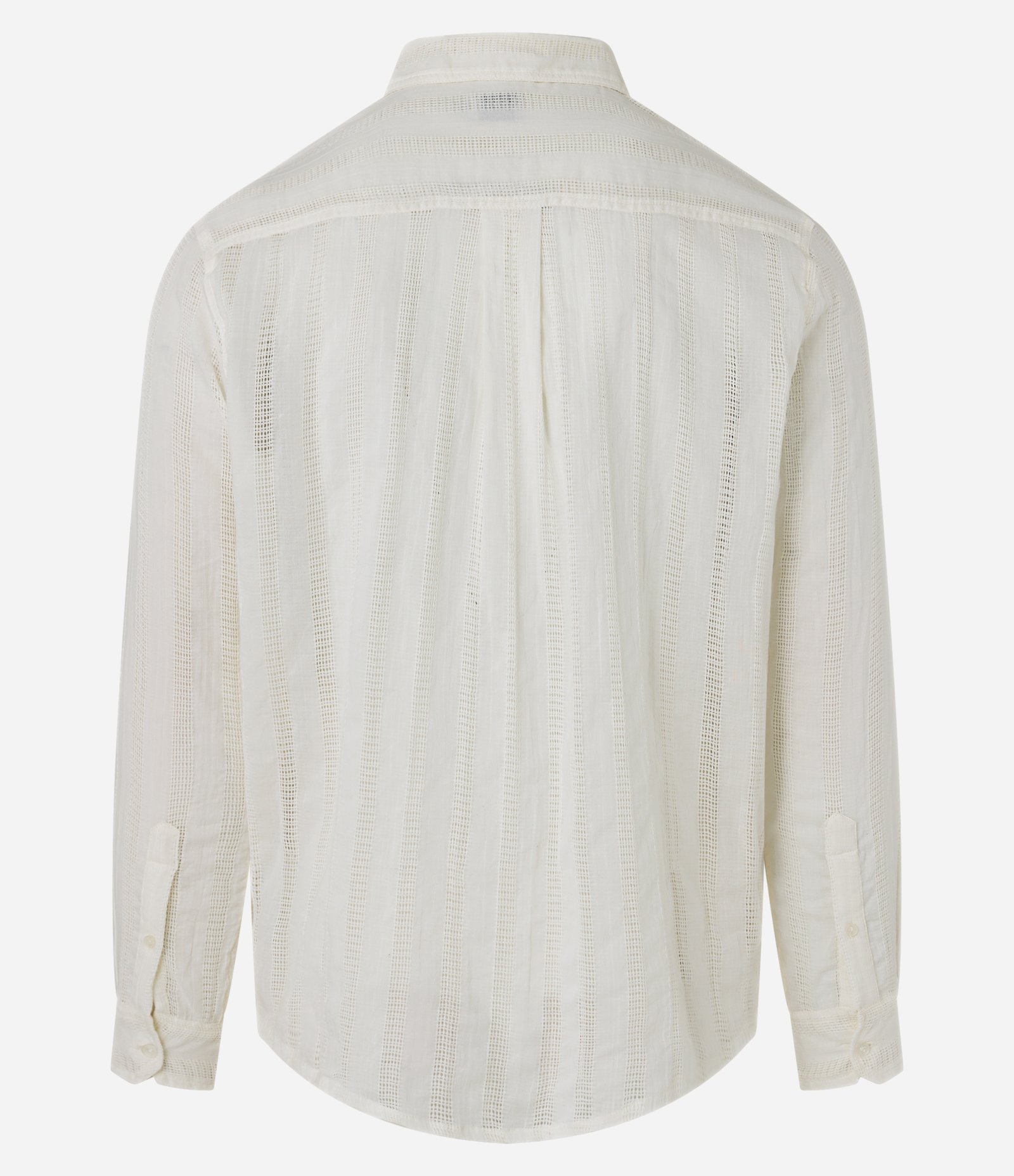 Camisa Regular em Algodão com Textura e Furinhos Branco 9