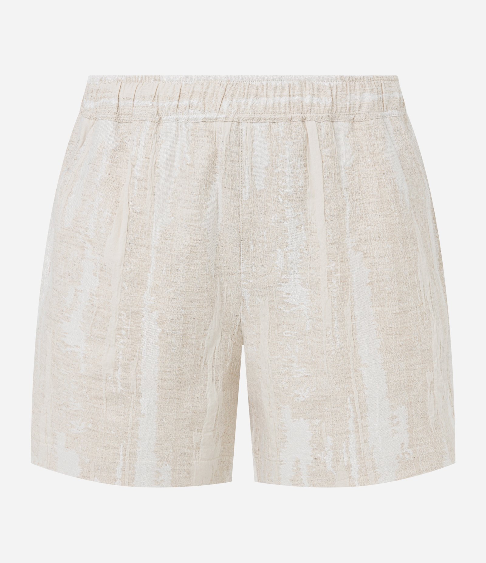 Bermuda em Jacquart com Textura e Cós Elástico Bege 6