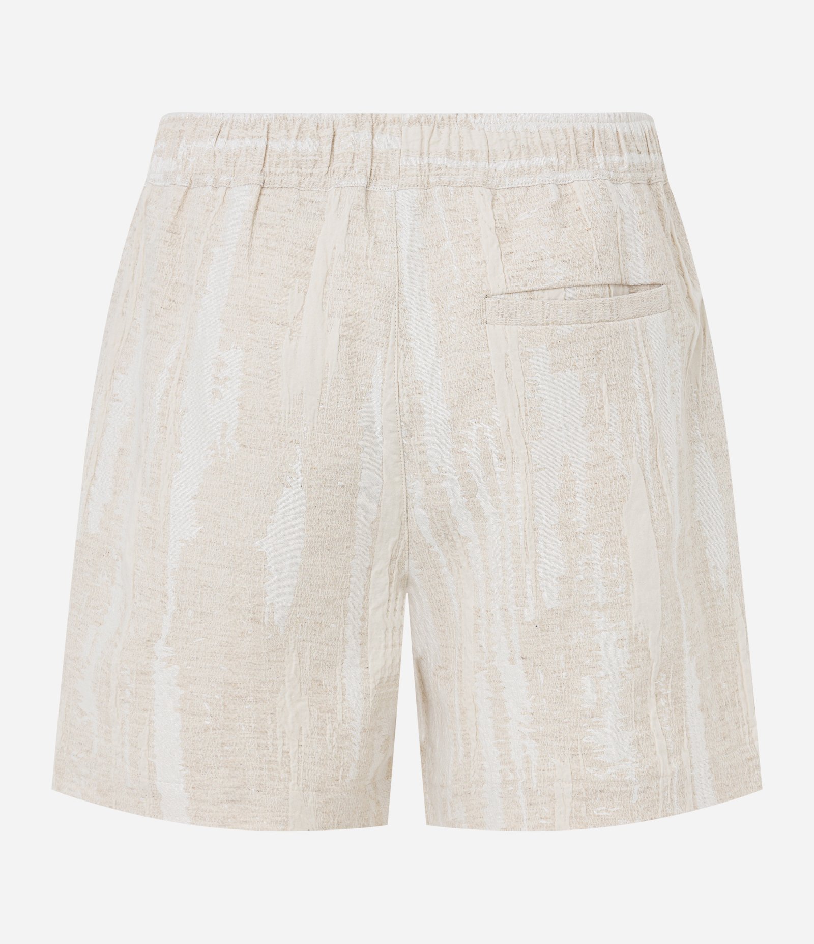 Bermuda em Jacquart com Textura e Cós Elástico Bege 7