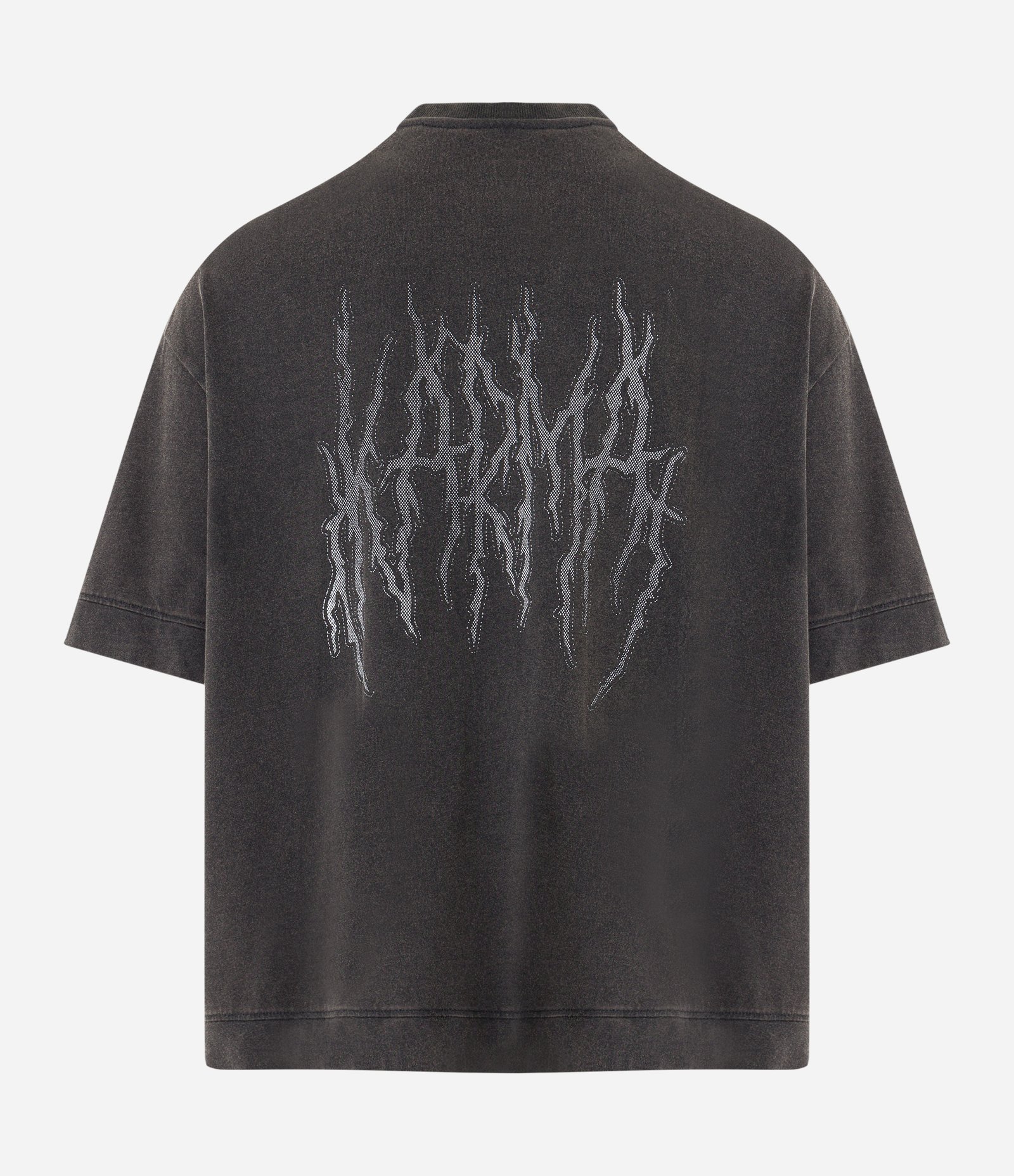 Camiseta Overboxy em Malhão Estonado com Estampa Lettering Preto 6