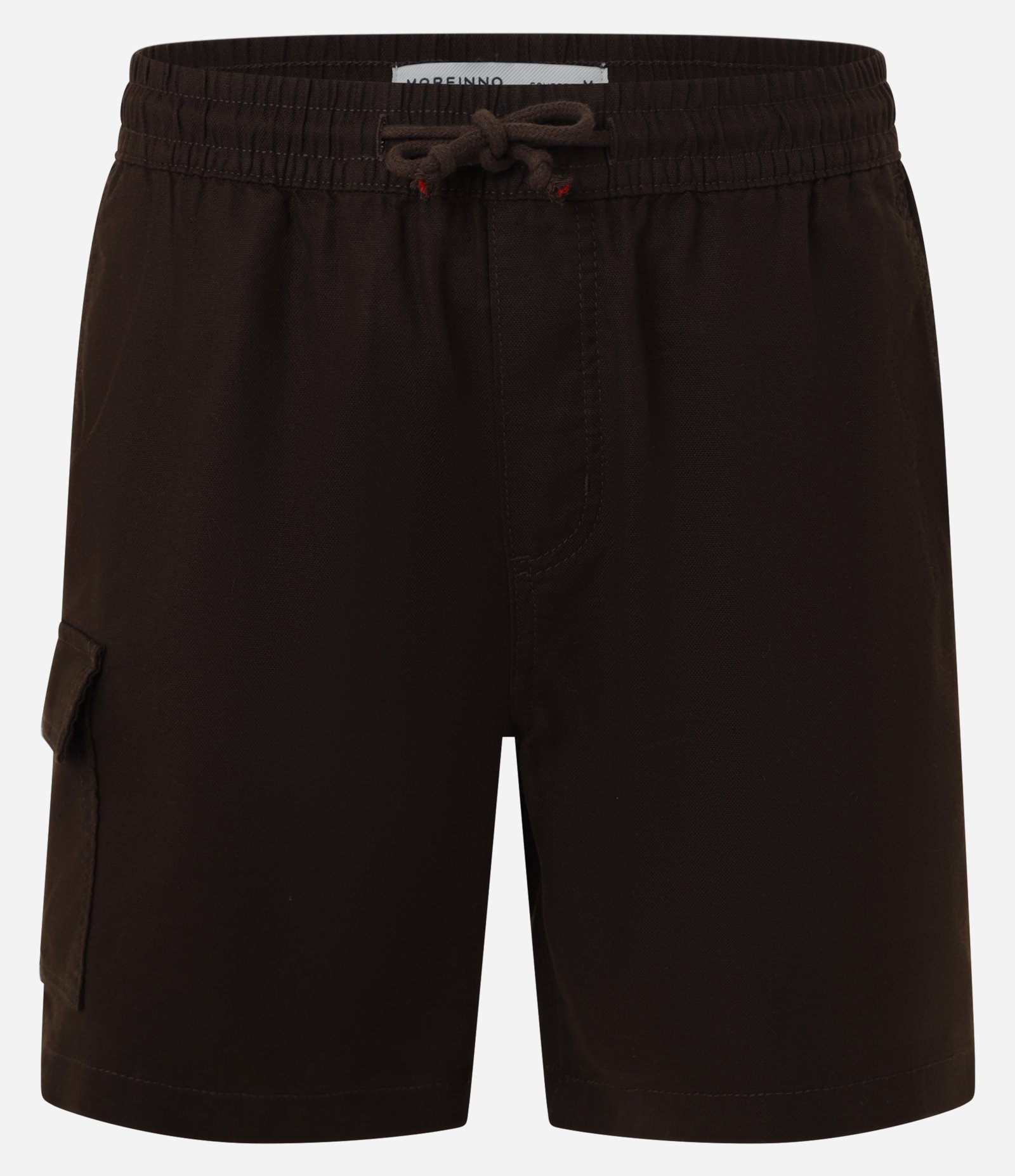 Bermuda Reta em Linho com Bolso Cargo Lateral Marrom 1