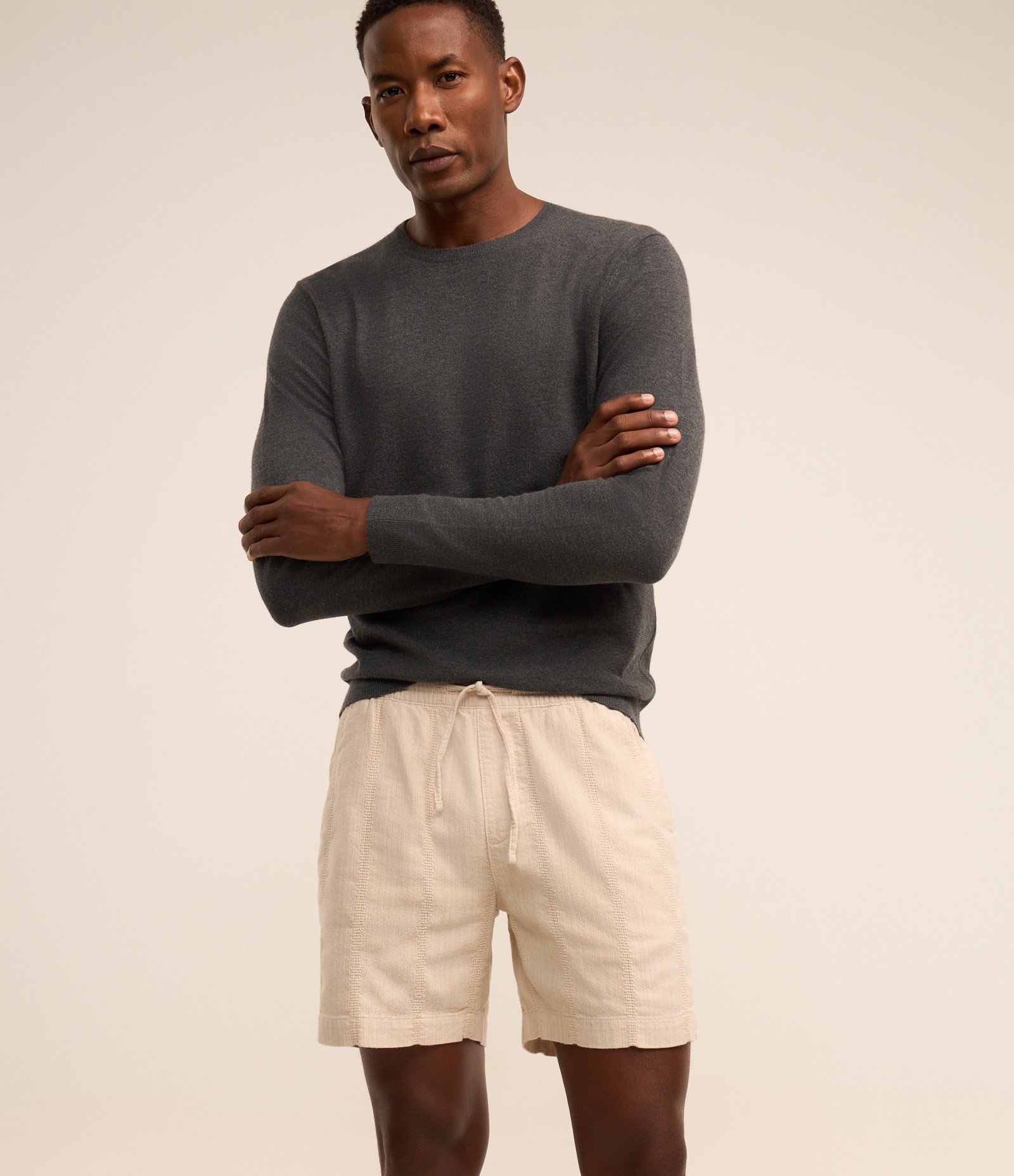 Bermuda em Algodão com Textura de Listras 4