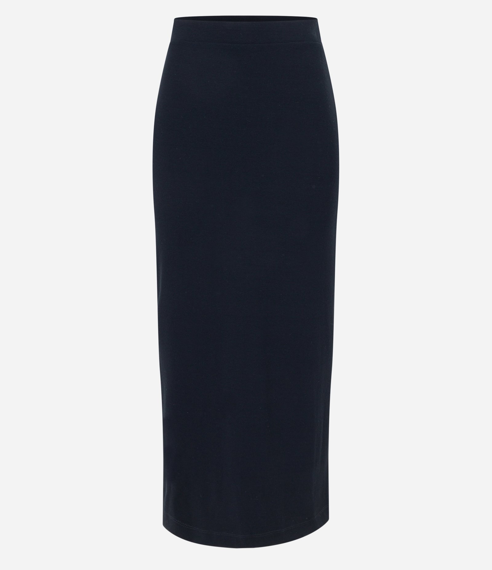 Saia Midi em Ribana com Cós Elástico e Textura Canelada Preto 7