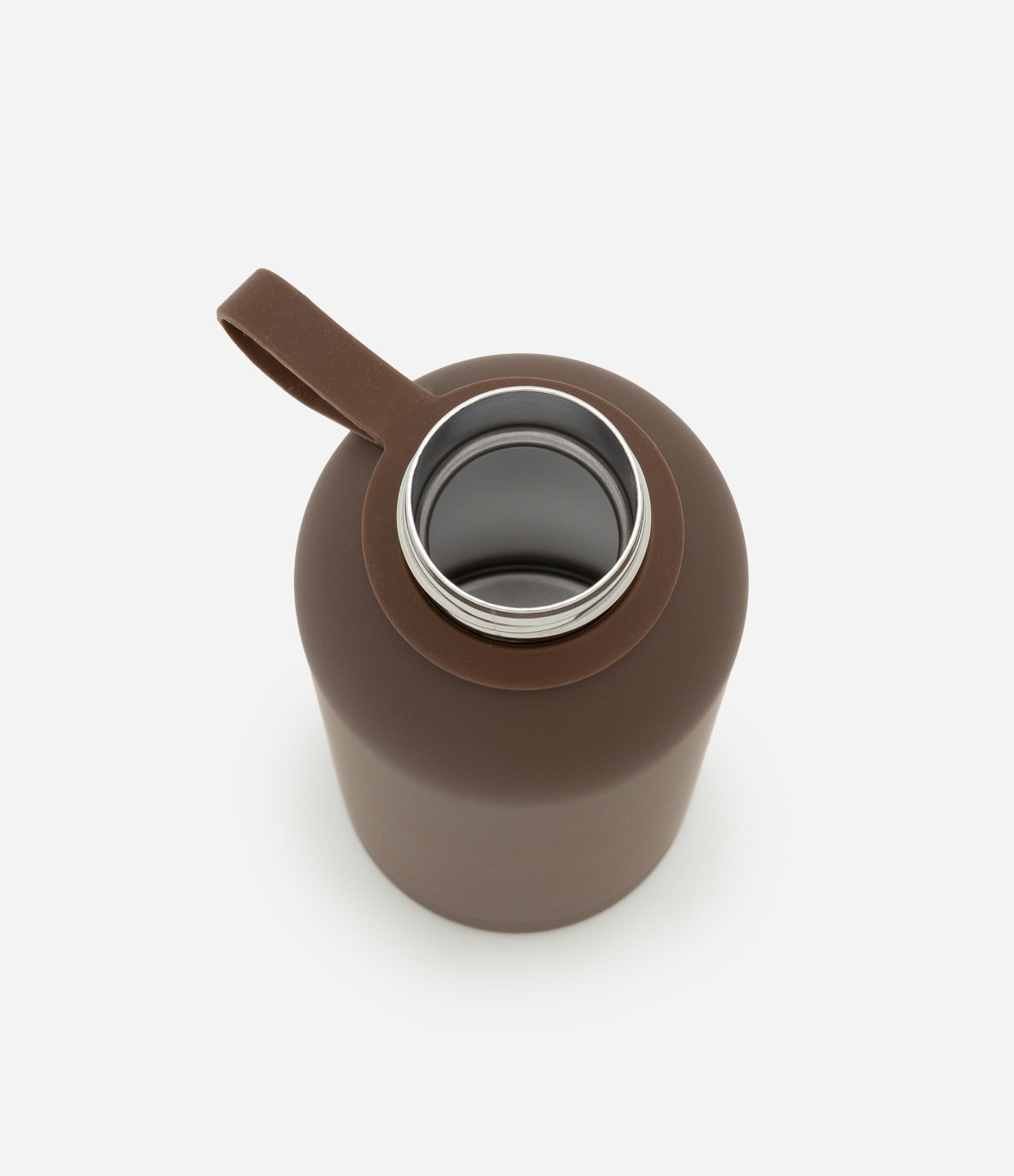 Garrafa Térmica em Metal com Textura Emborrachada 500ml Marrom 2