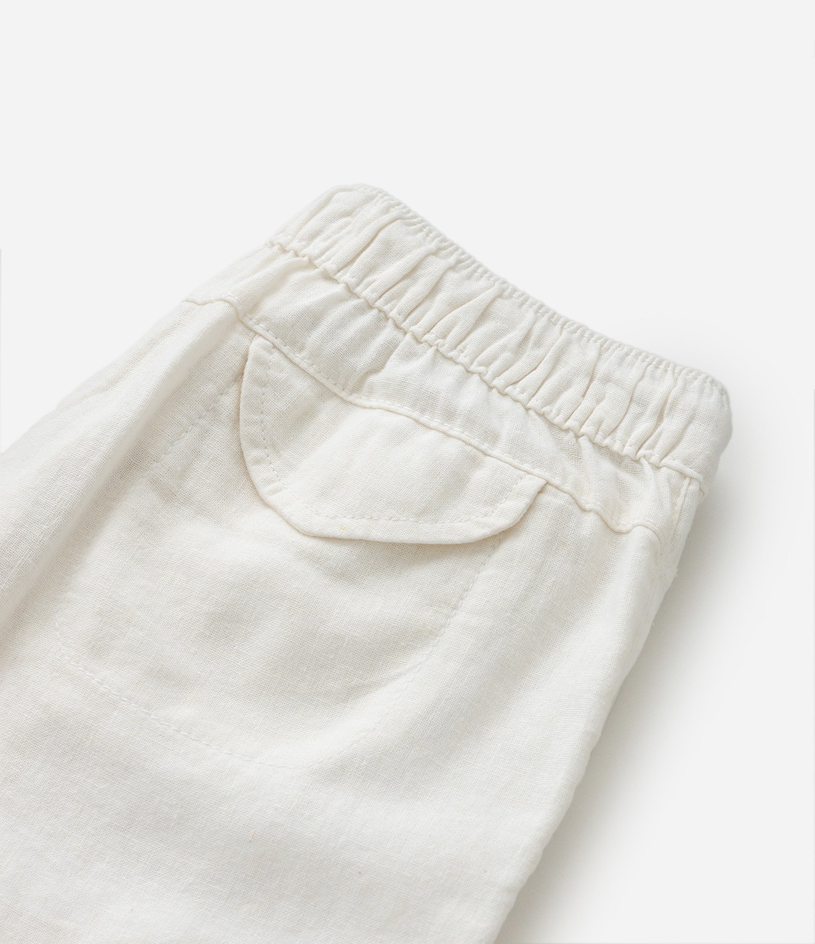 Bermuda Infantil em Viscolinho com Bolsos - Tam 5 a 14 Anos Off White 6