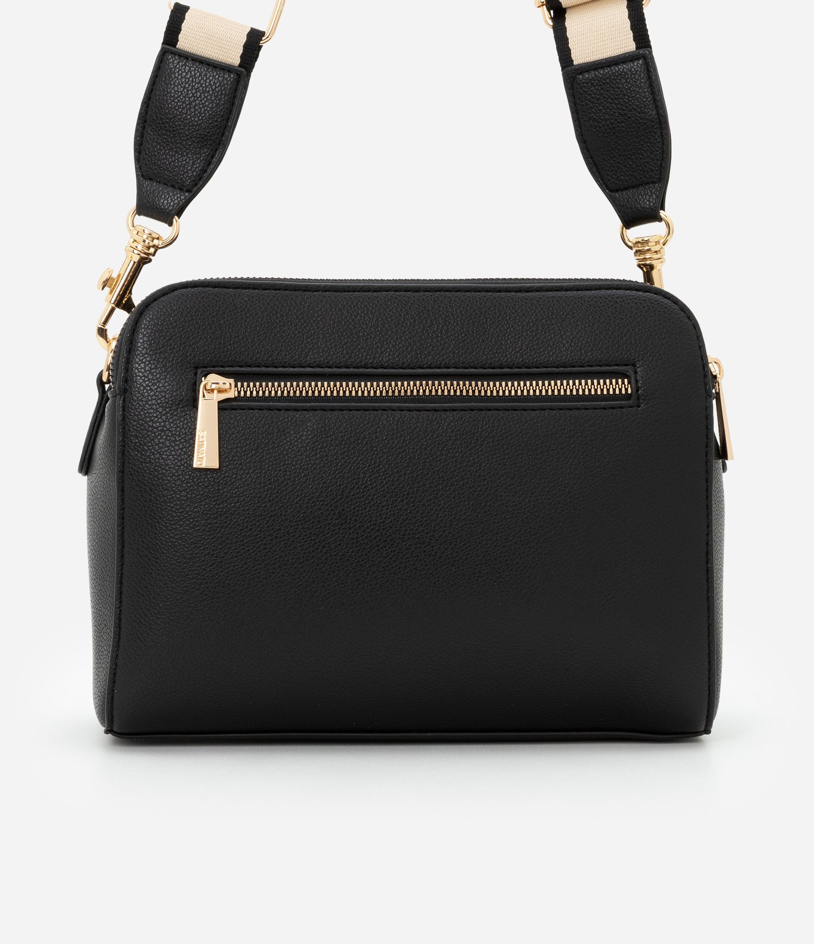 Bolsa Transversal Média em PU com Alça Gorgorão Preto 4