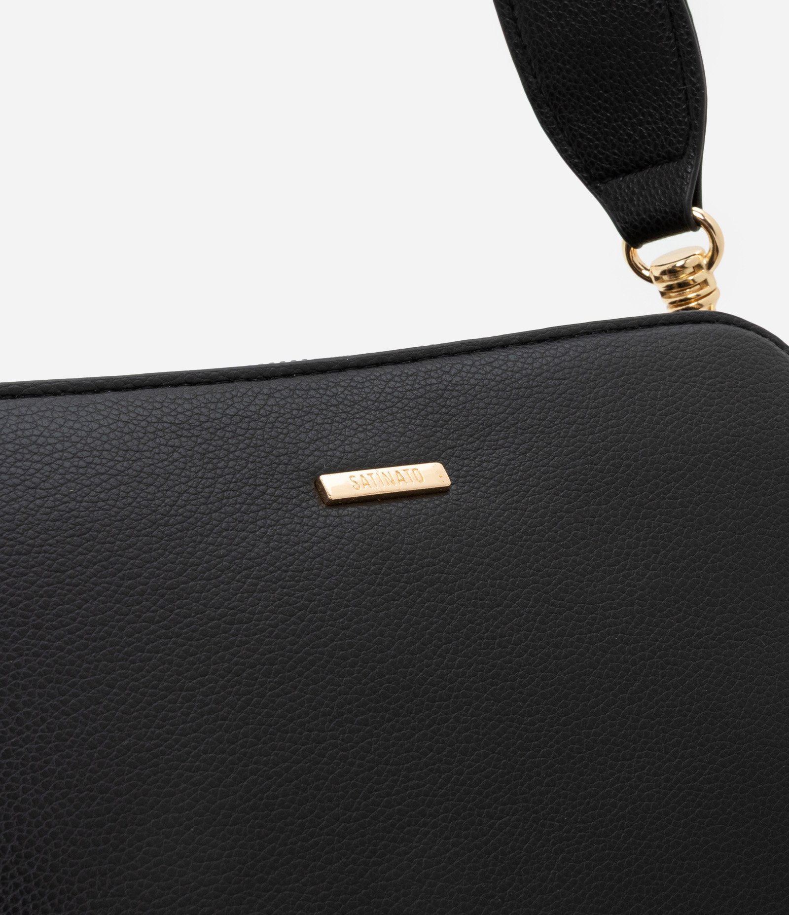 Bolsa Transversal Média em PU com Alça Gorgorão Preto 5