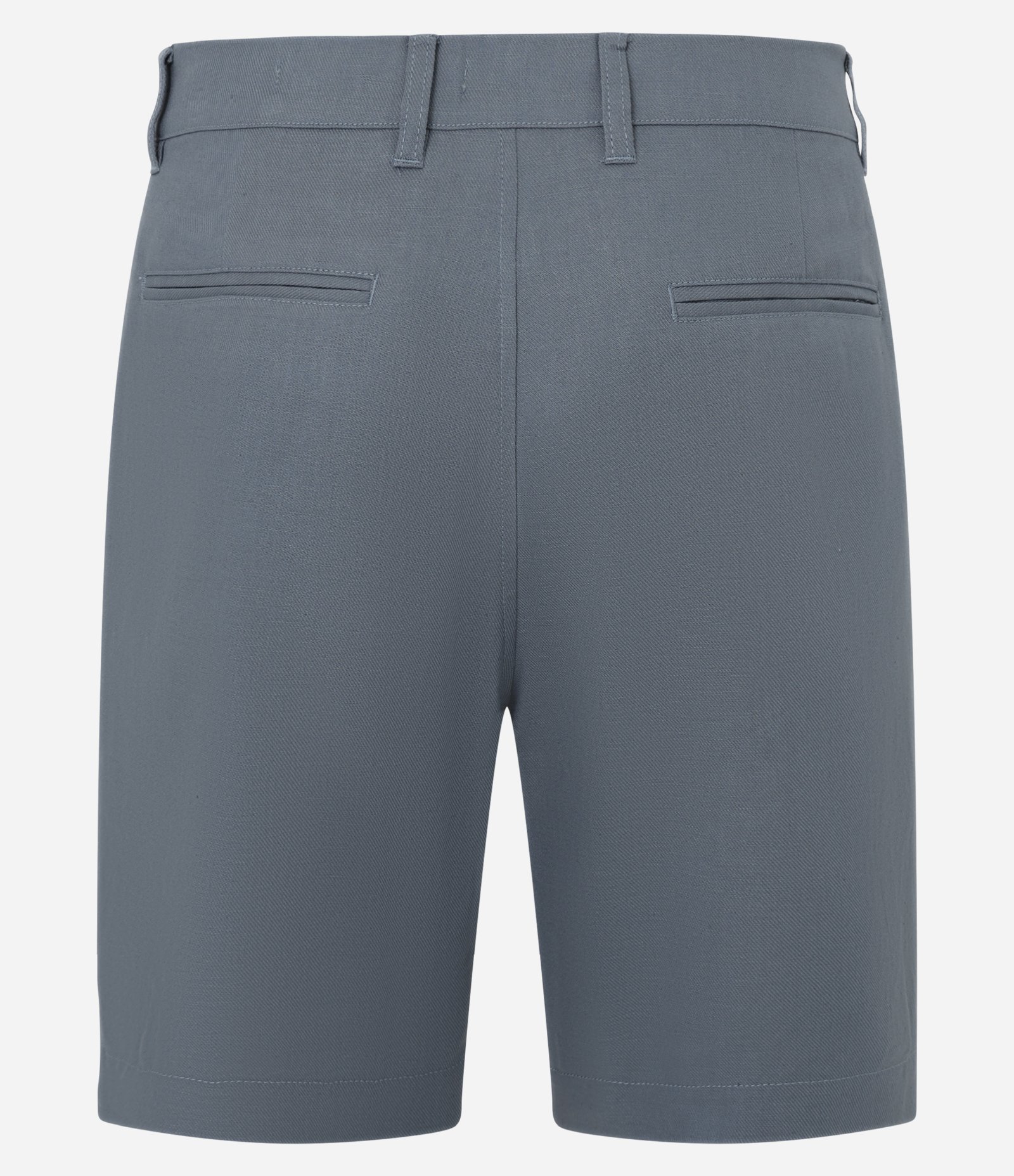 Bermuda Reta em Algodão e Linho com Textura Azul 6