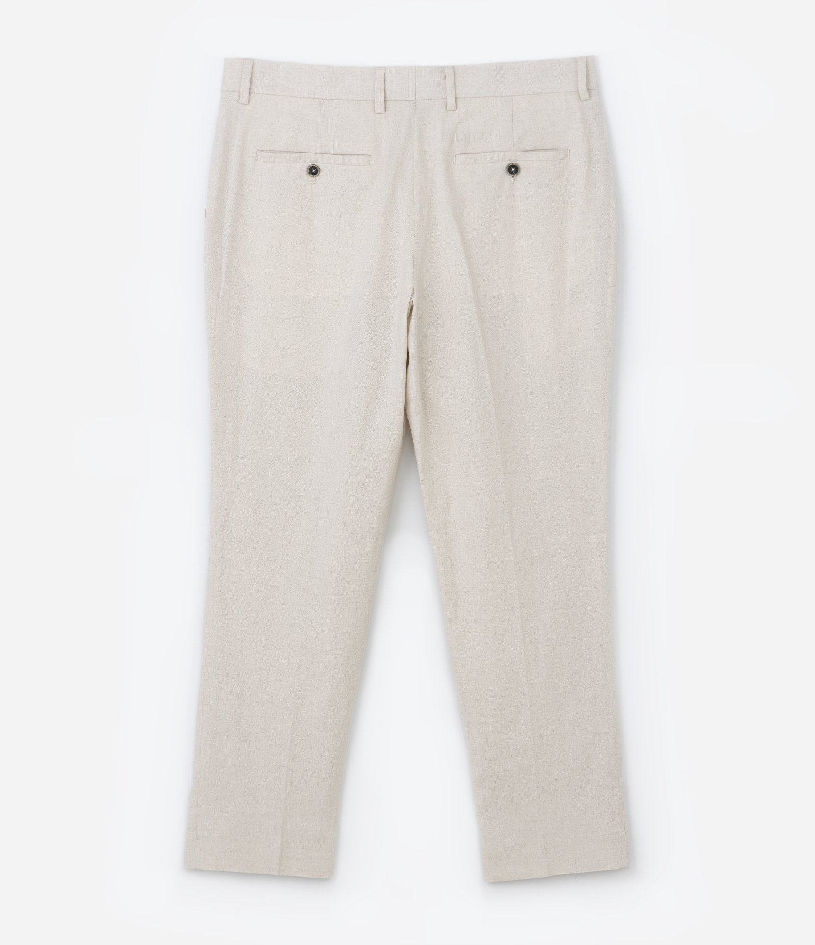 Calça em Viscolinho com Cós com Passante Bege 6