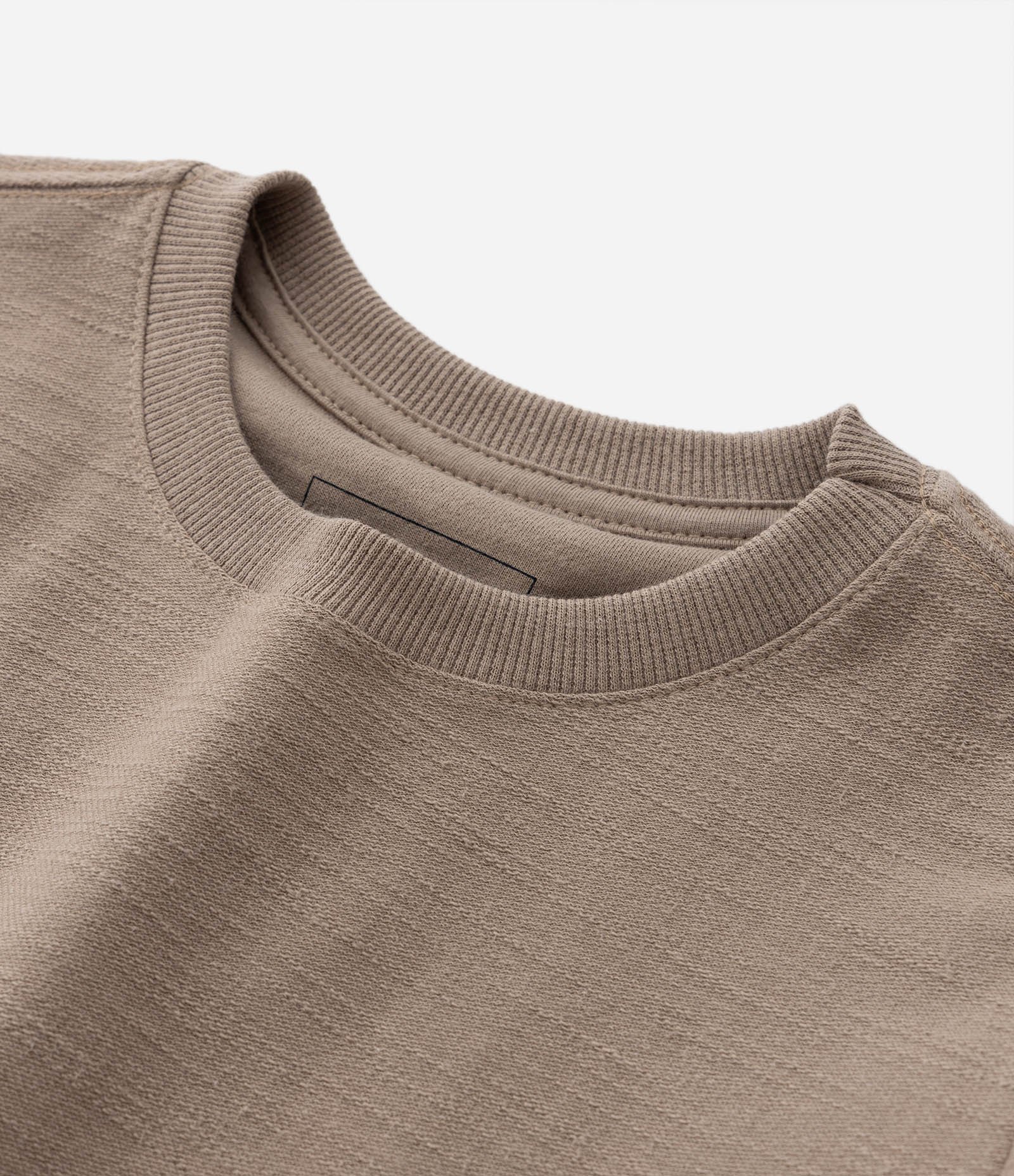 Camiseta Comfort Infantil Texturizada em Malha Flamê - Tam 5 a 14 anos Marrom 4