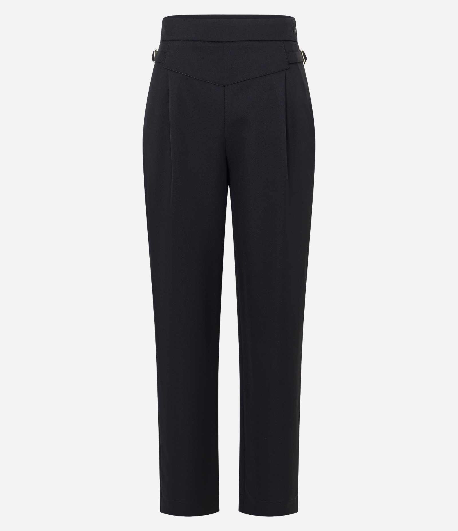 Calça Cenoura Alfaiatada com Detalhe na Lateral do Quadril Preto 5