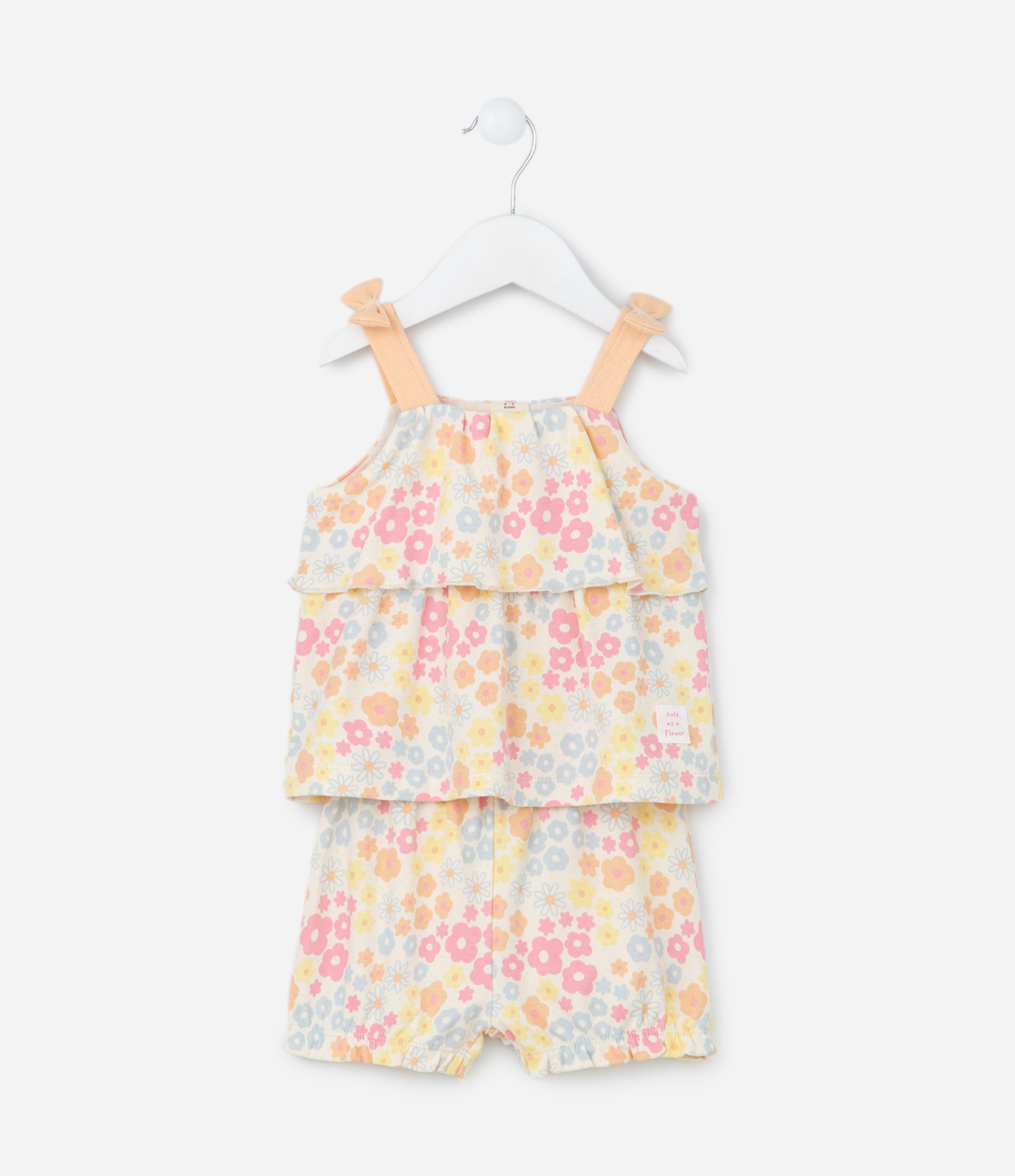 Conjunto Infantil com Estampa Floral - Tam 0 a 18 meses Multicores 2
