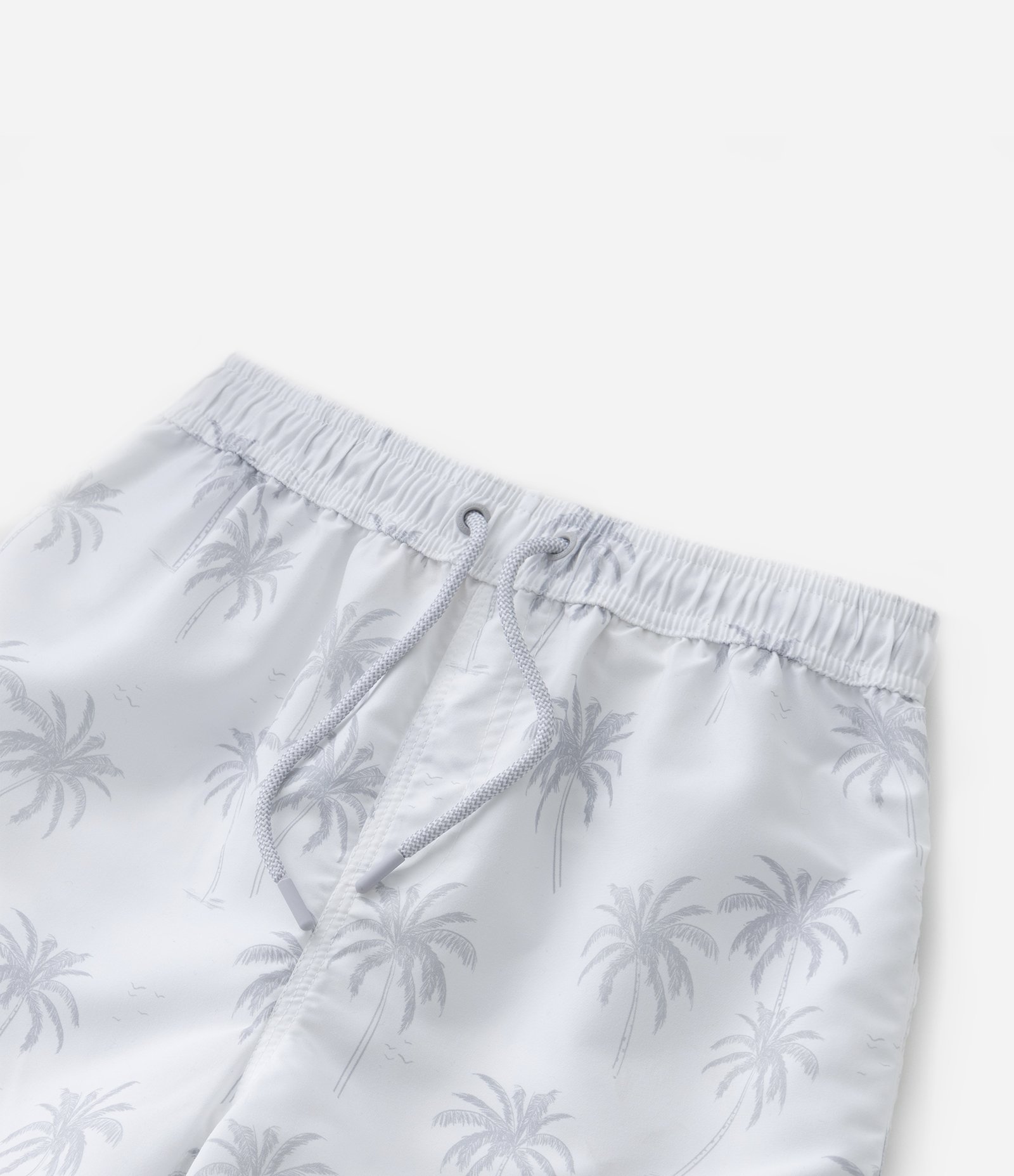 Bermuda Infantil em Microfibra com Estampa Coqueiros - Tam 5 a 14 Anos Branco 4