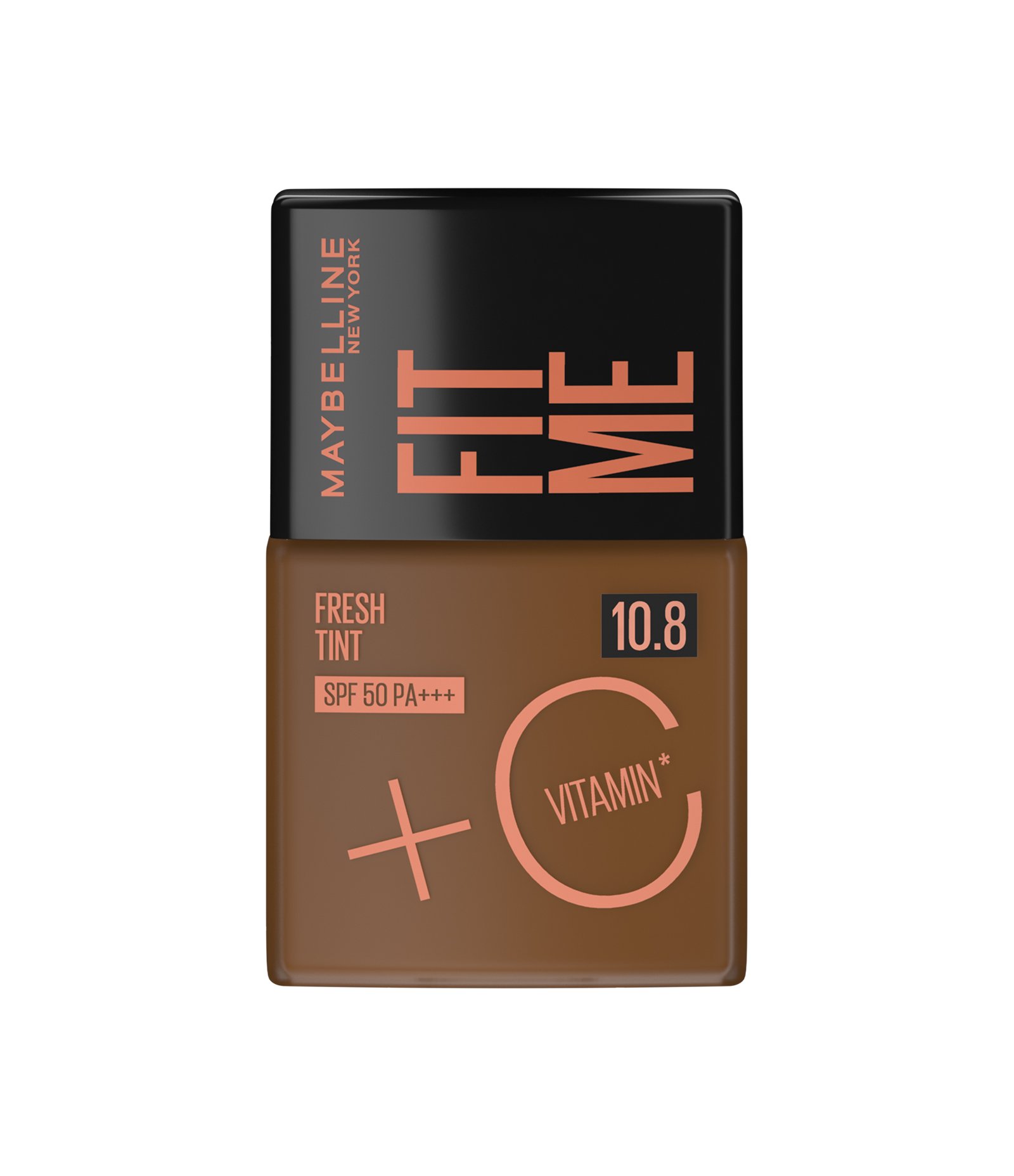 Base Liquida Maybelline NY Fit Me Fresh Tint com Vitamina C e FPS50 COR 10,8 1