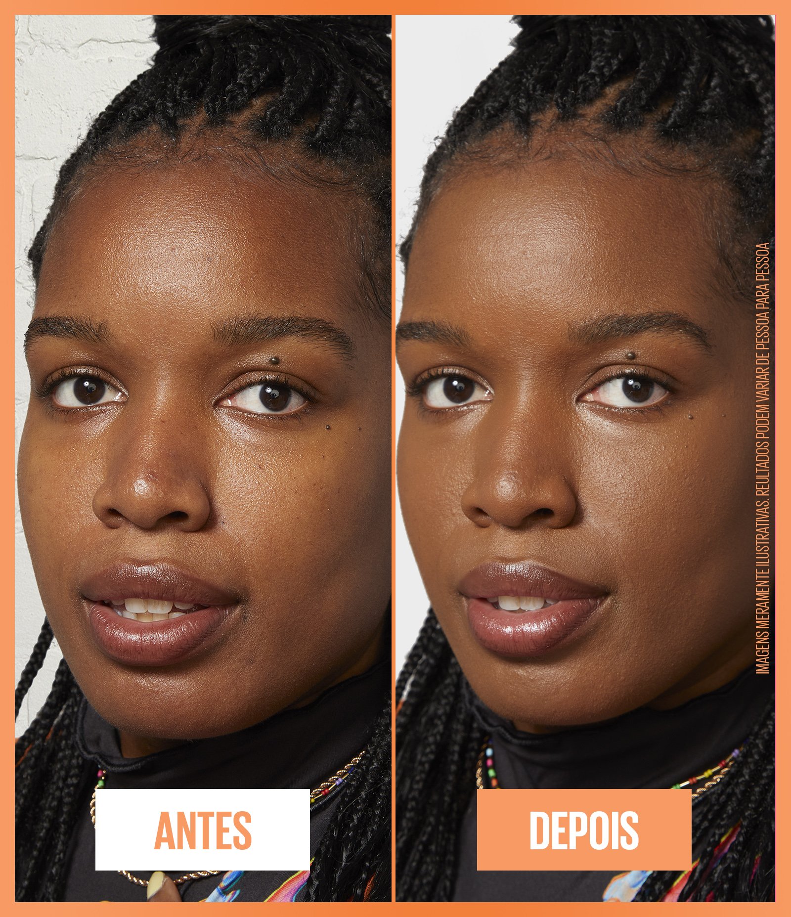 Base Liquida Maybelline NY Fit Me Fresh Tint com Vitamina C e FPS50 COR 10,8 5