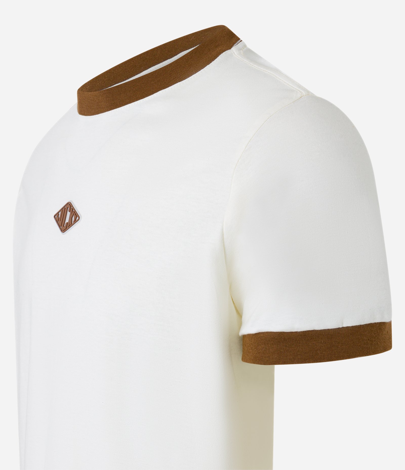 Camiseta Baby Tee em Algodão com Etiqueta Emborrachada Branco 6