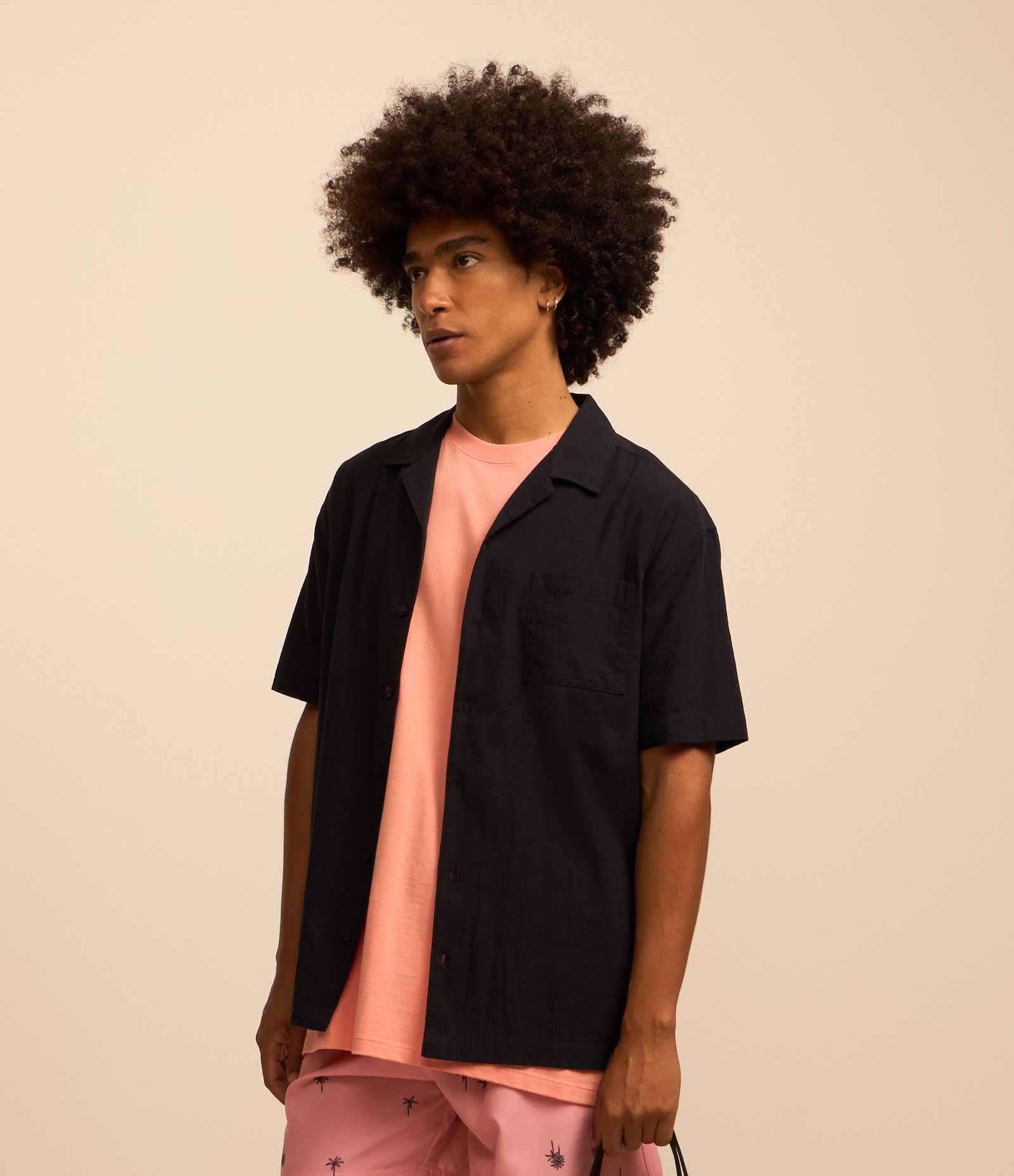 Camisa Relaxed em Tricoline com Textura Bowling 1