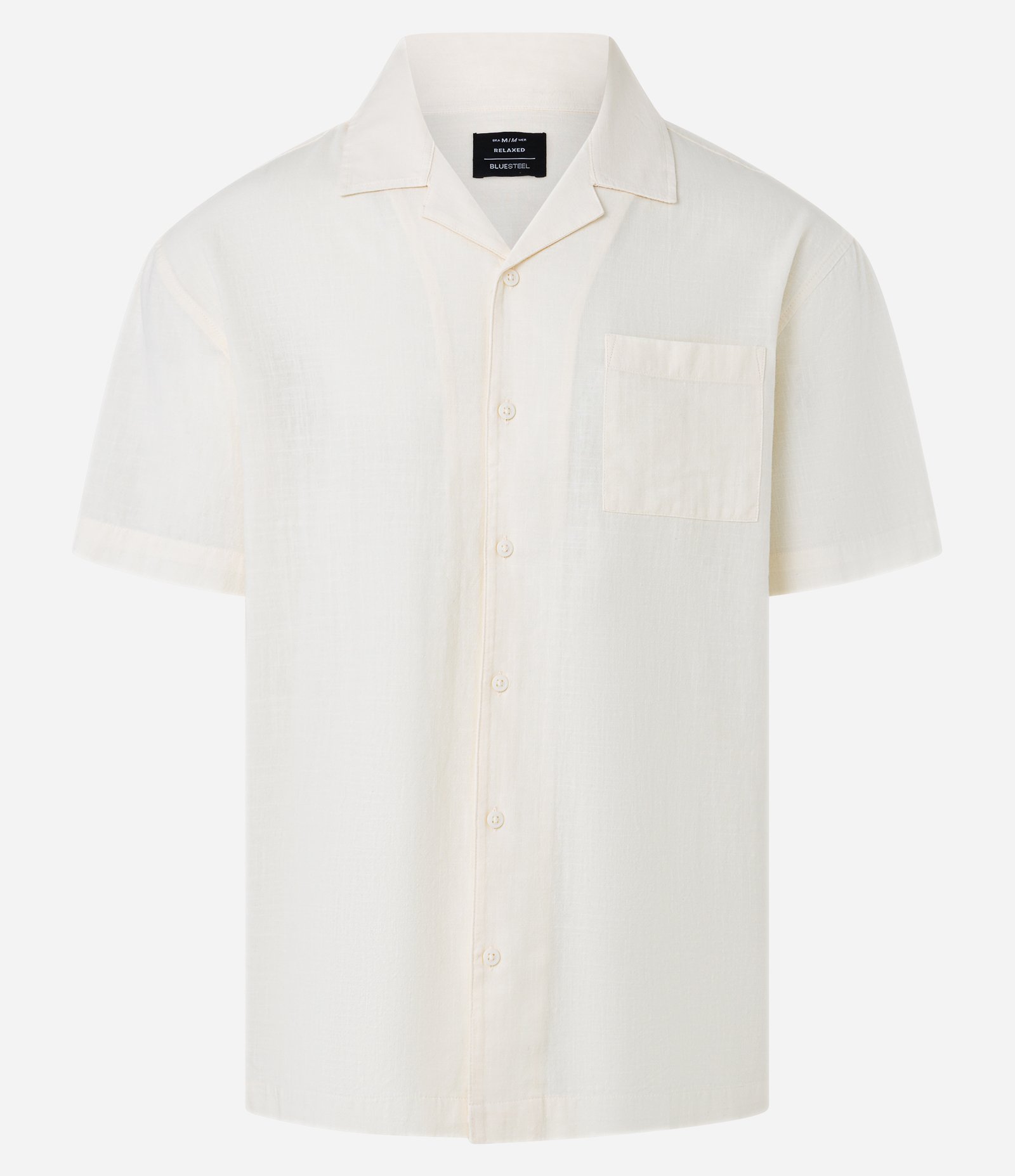 Camisa Relaxed em Tricoline com Textura Bowling Branco 4