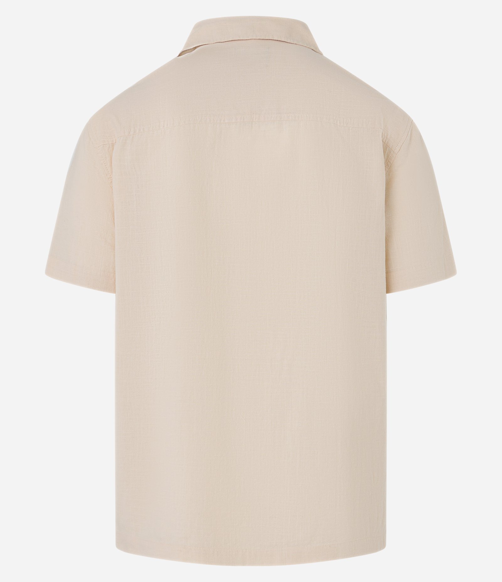 Camisa Relaxed em Tricoline com Textura Bowling Bege 5