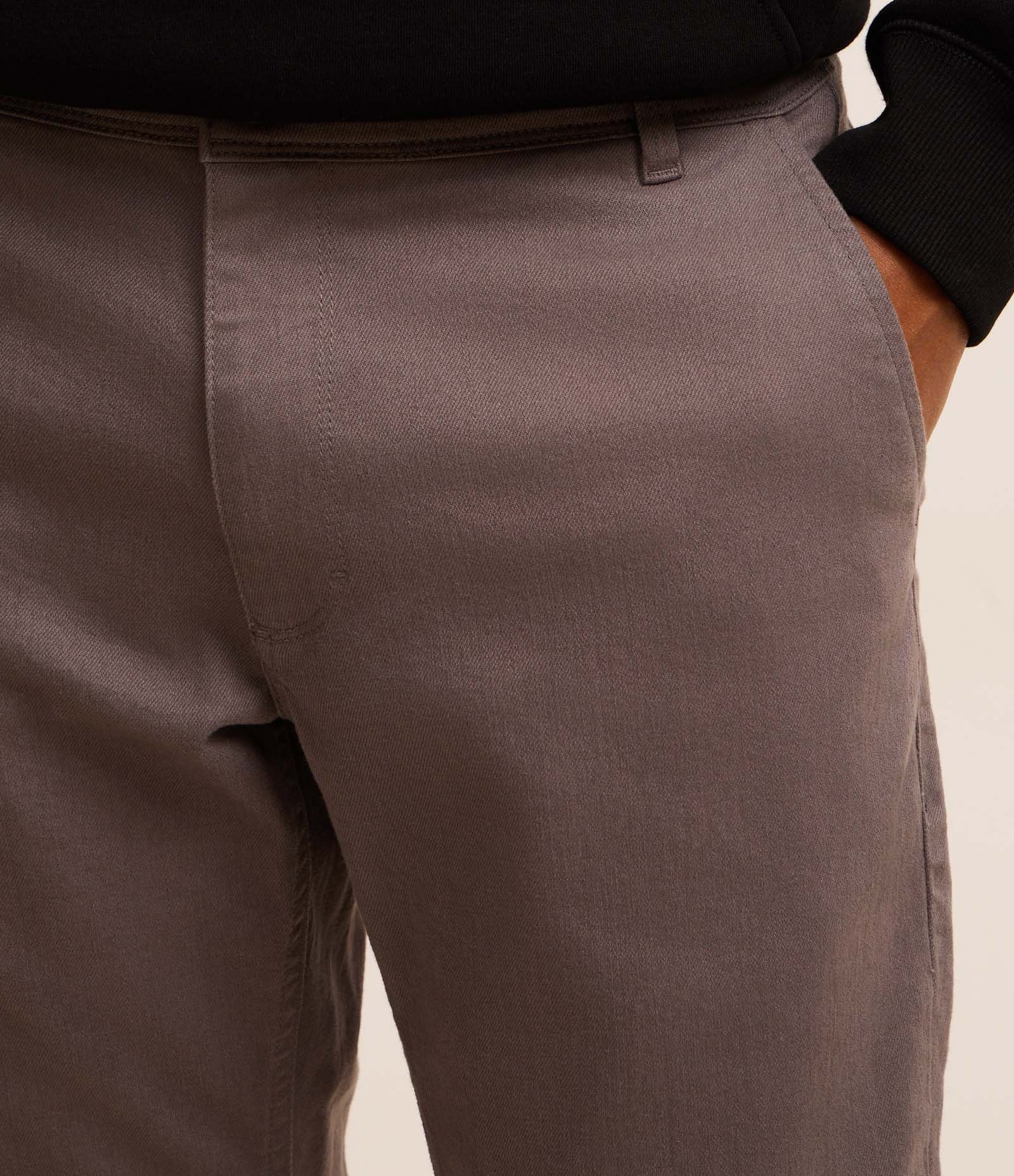 Calça Masculina Skinny em Sarja com Elastano Cinza 4